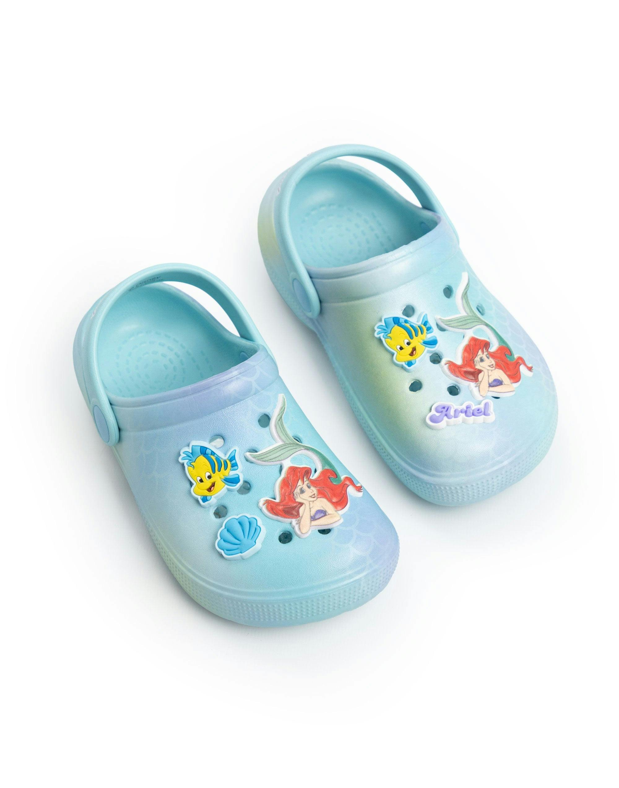 Vanilla Underground Girls Blue Disney The Little Mermaid Ariel Clogs - 12 Uk Child