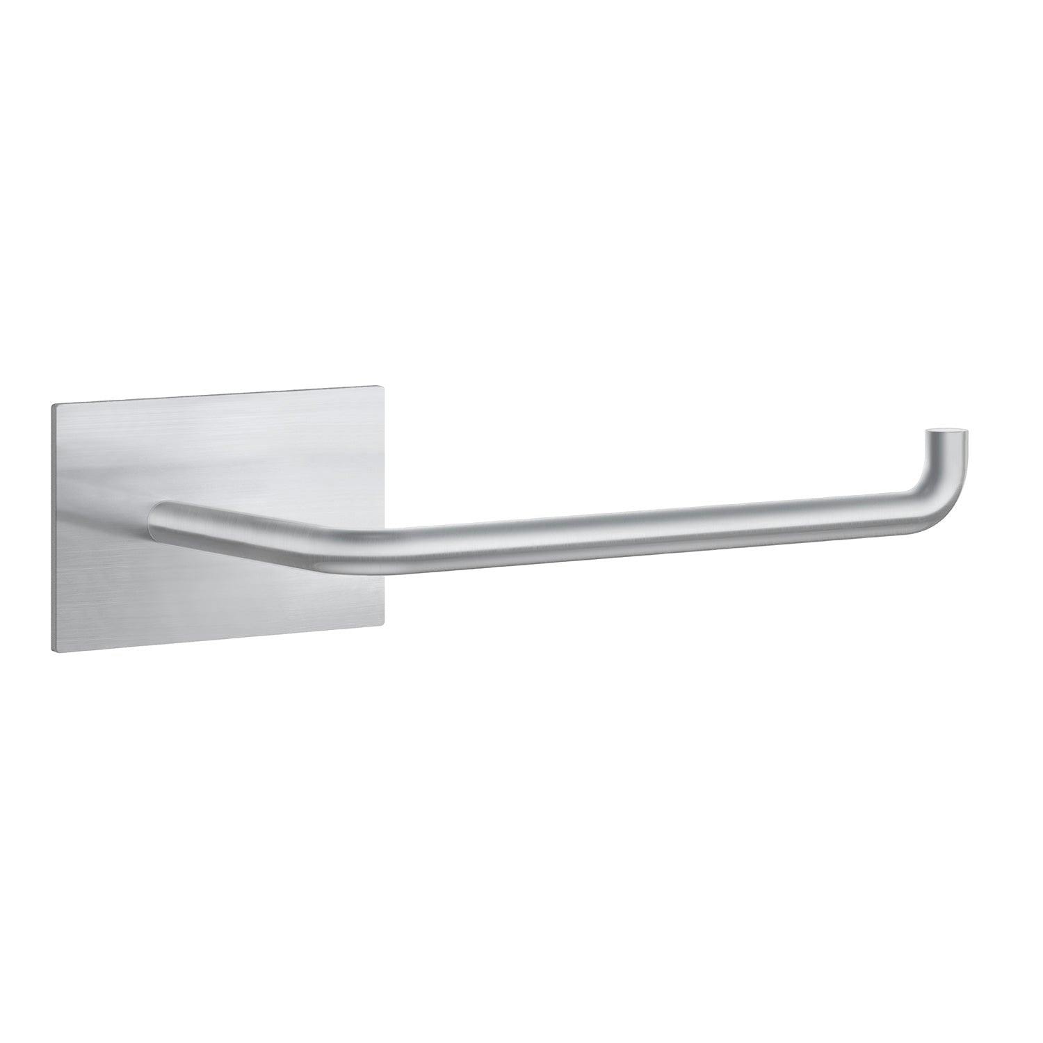 Rackhams Brushed Stainless Steel Toilet Roll Holder Self Adhesive Bathroom Wall Mounted
