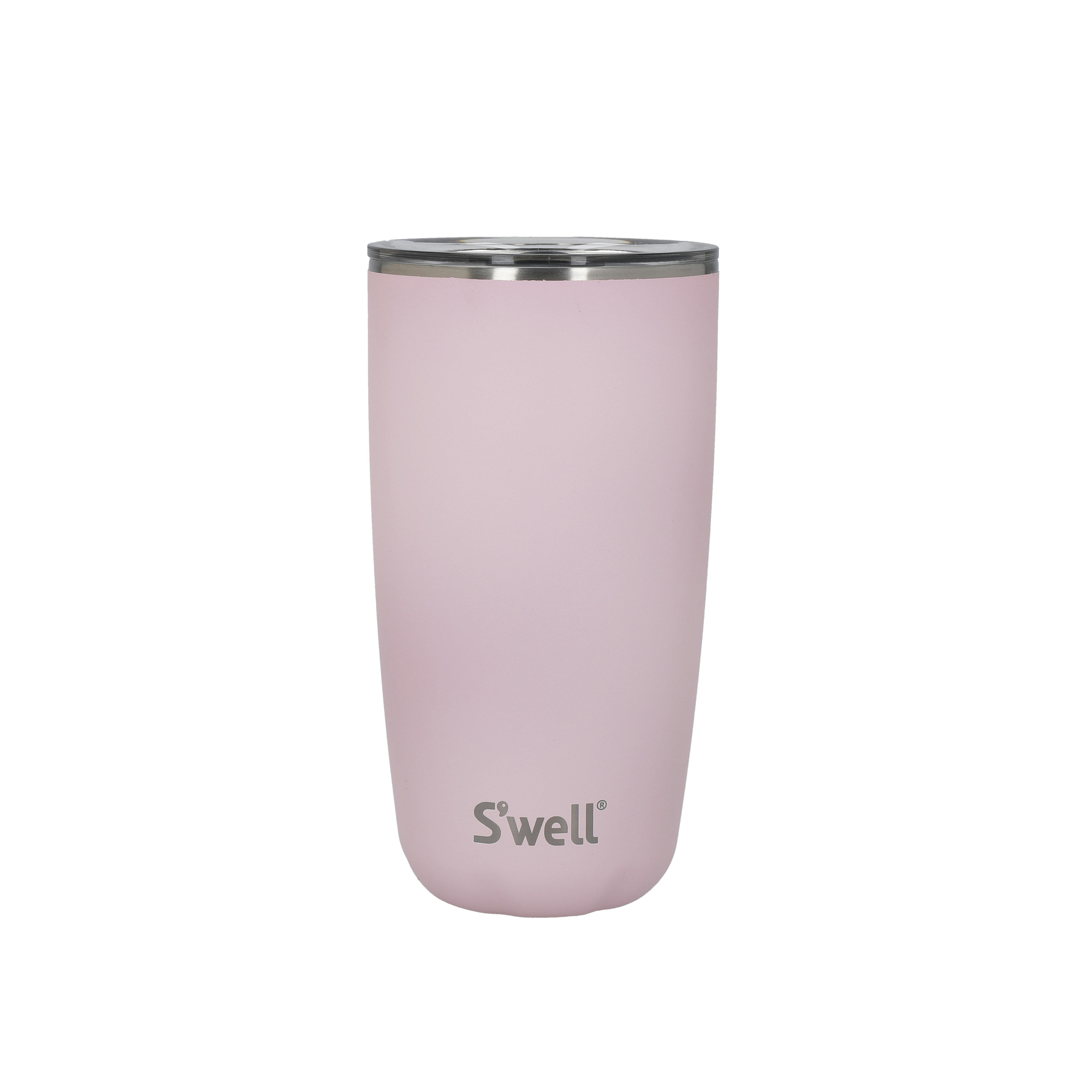 Rackhams Pink/Blue Topaz Tumbler With Lid, 530Ml - Stainless Steel - Travel Mug