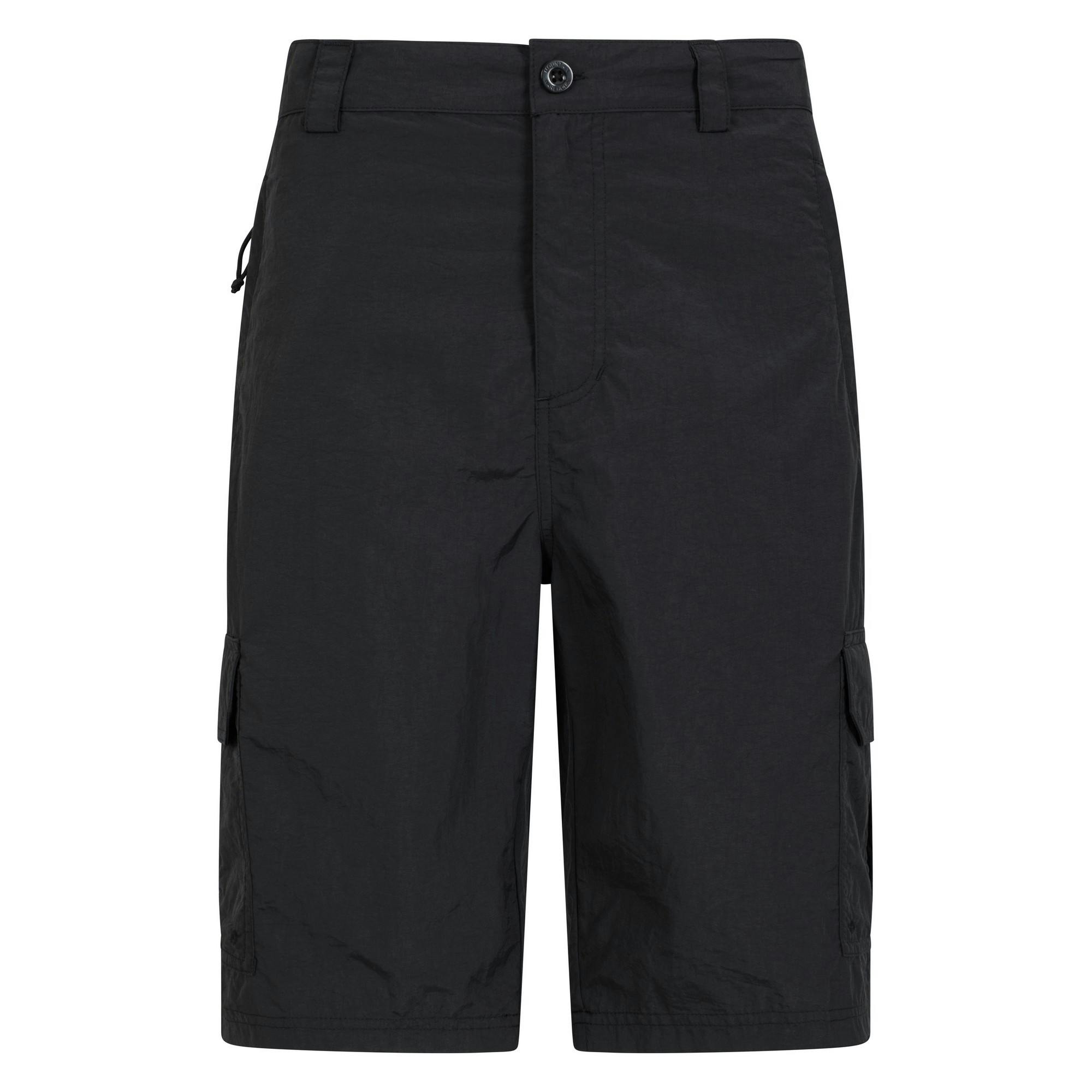 Mountain Warehouse Men's Black Explore Cargo Shorts - 40R - 100% Nylon