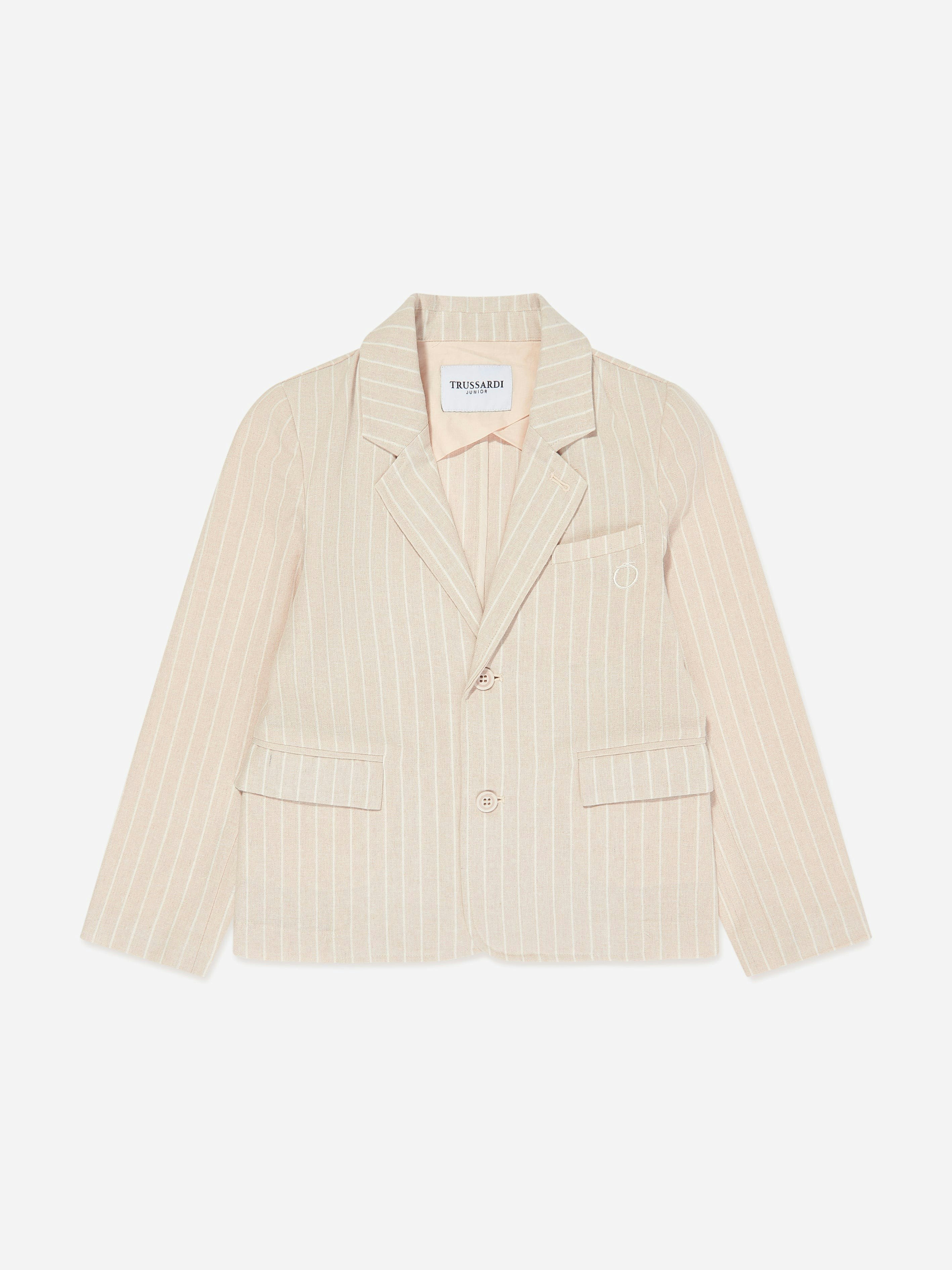 Trussardi Boys Beige Sokel Blazer In - 14 Yrs
