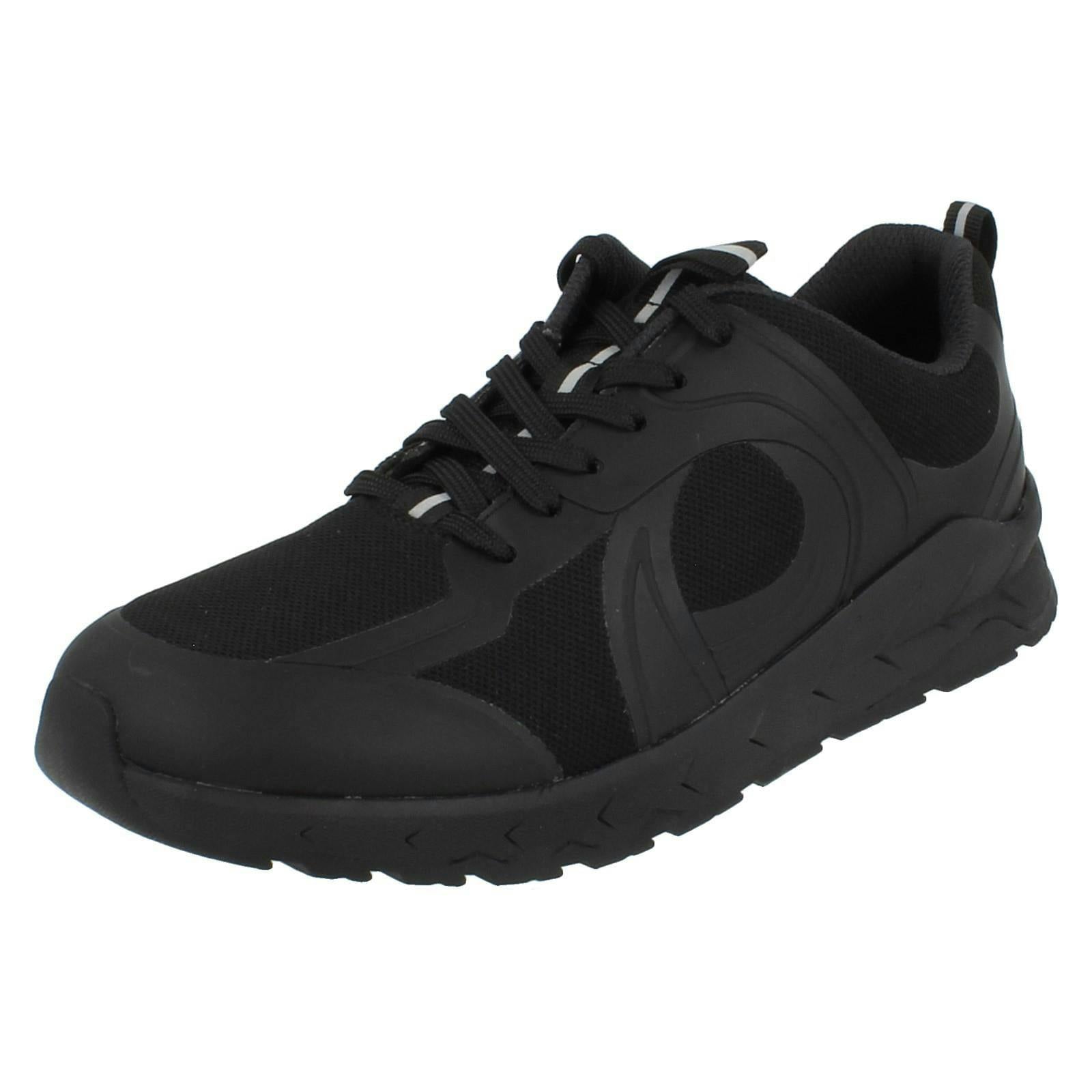 Clarks Boys Black Hook And Loop/Lace Up School Shoes Selva Edge - (Lace Up) - Uk 3 Child - G