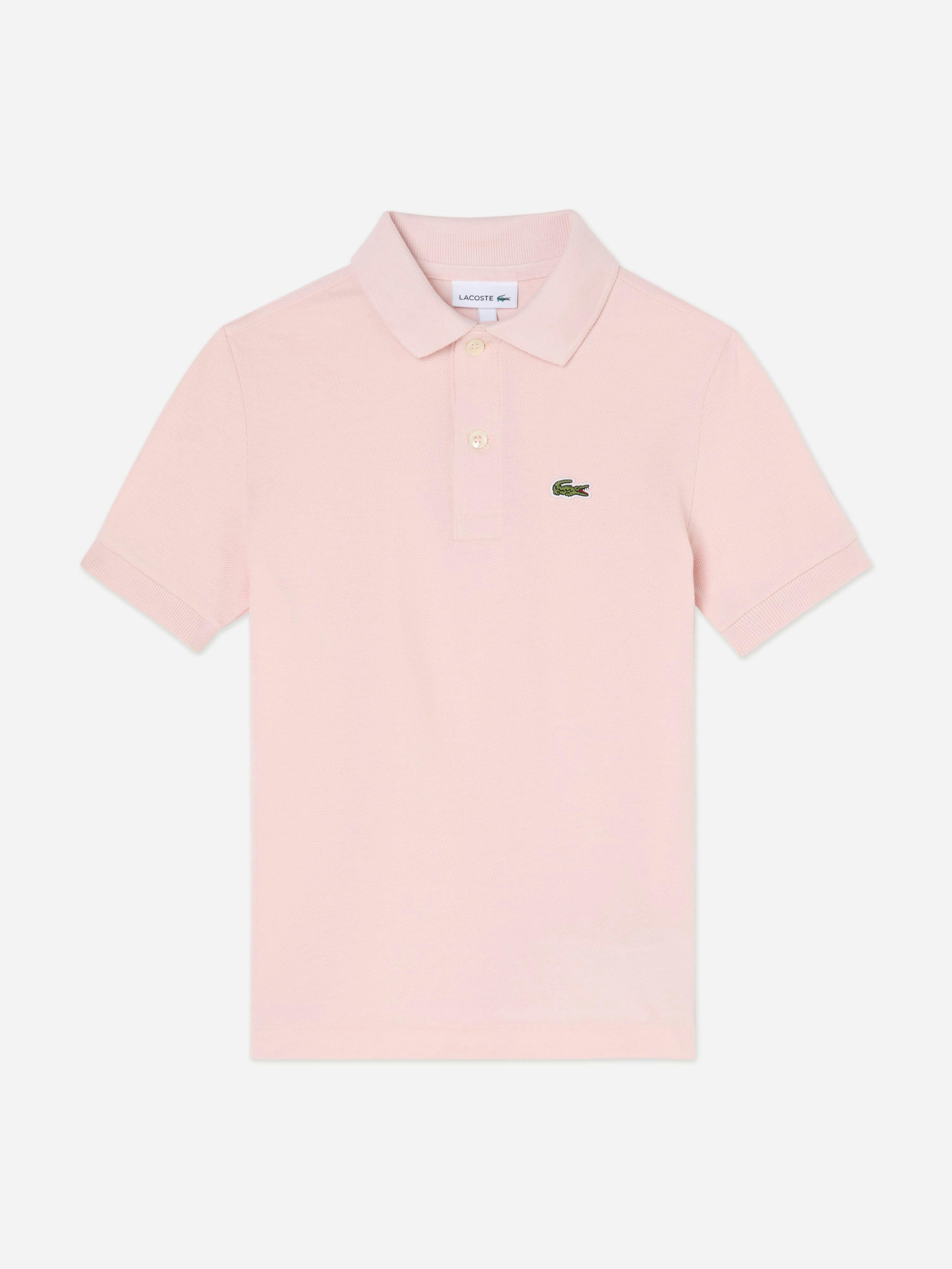 Lacoste Kids Boys Pink Lacoste Pique Polo Shirt In - 10 Yrs