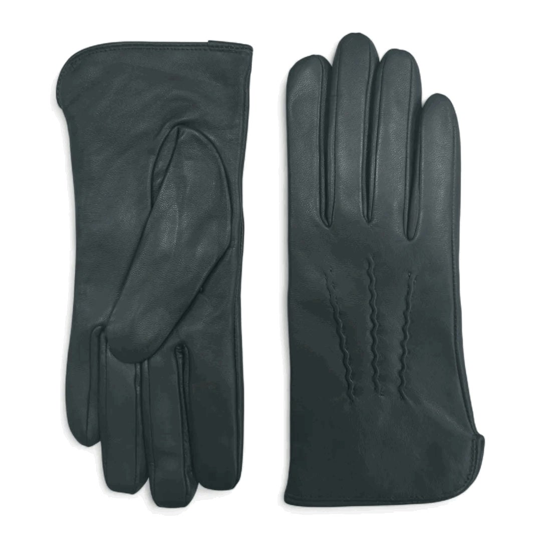Infinity Leather Women's ’S Genuine Leather Wool Lined Touchscreen Gloves - Olive - 2XL