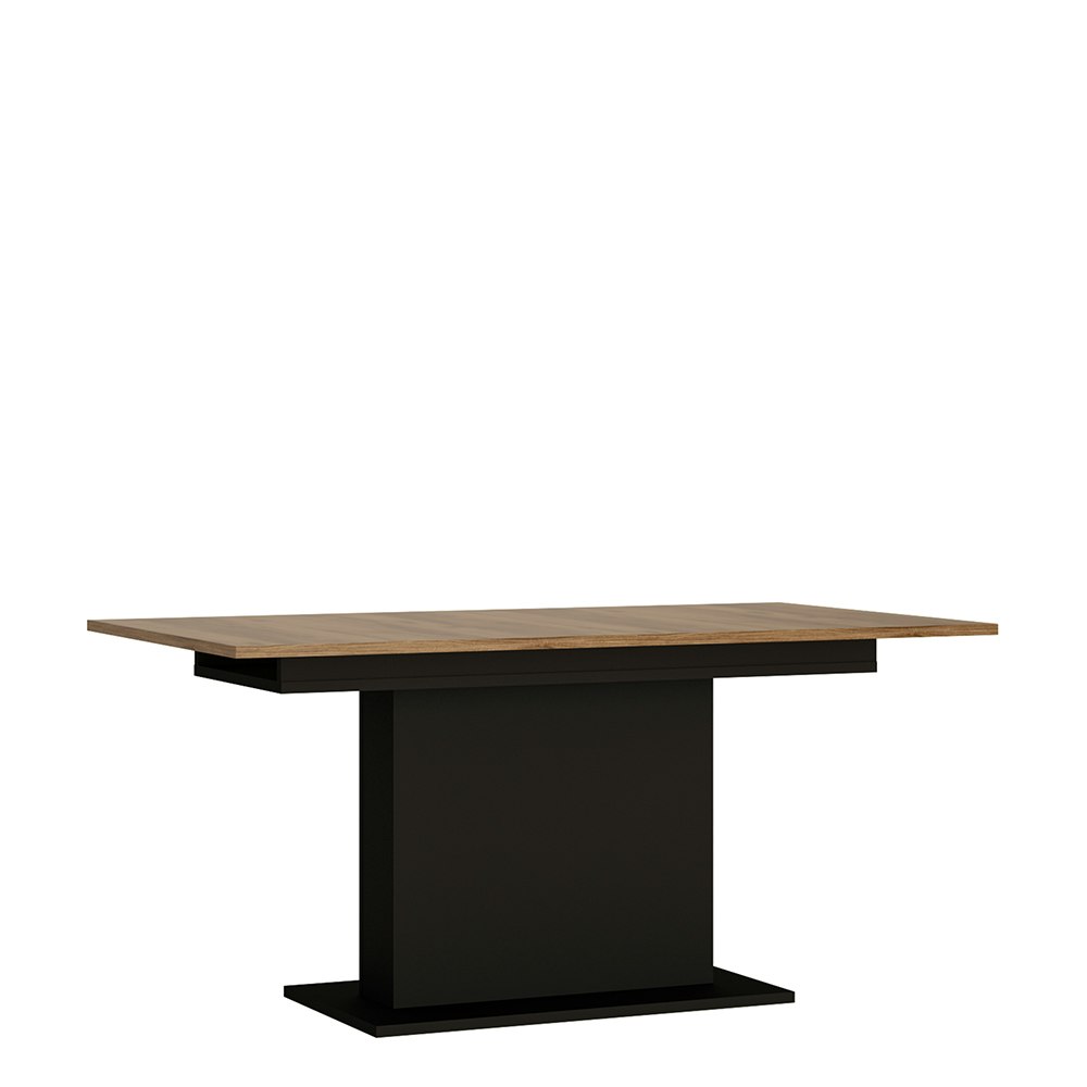 Furniture To Go Black/Brown Brolo Extending Dining Table In Walnut And - No