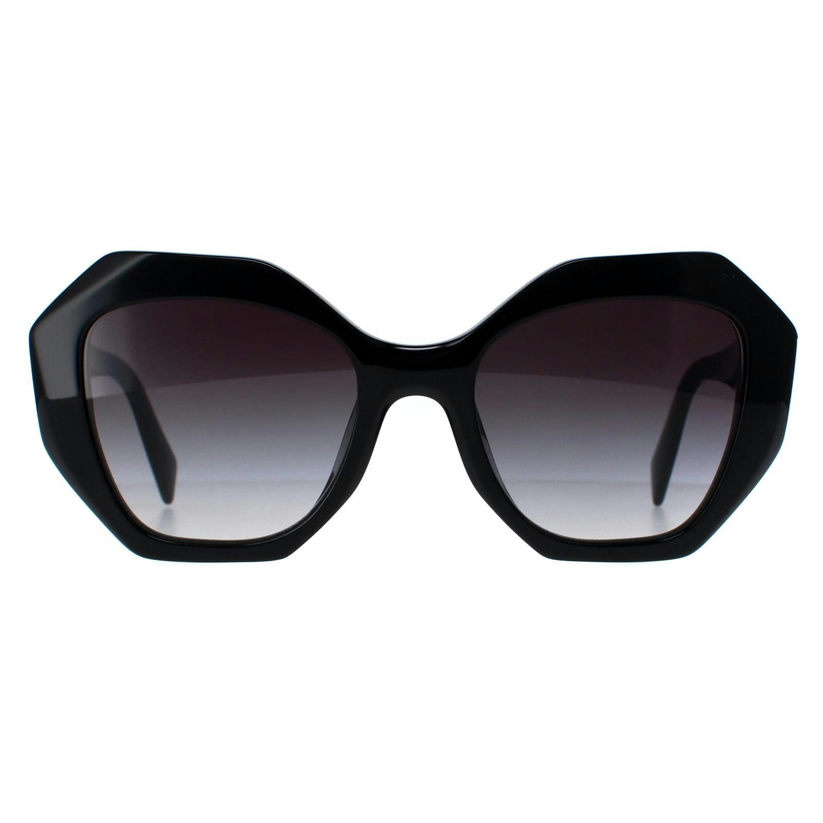 Prada Pr 16Ws 1Ab5d1 Black Plastic Geometric Sunglasses Grey Gradient Lens - Image 7
