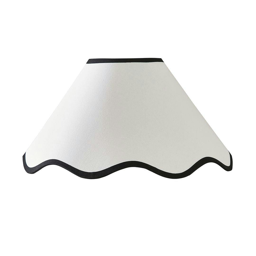 Rackhams White/Black Ripple Shade Off And 40.5Cm