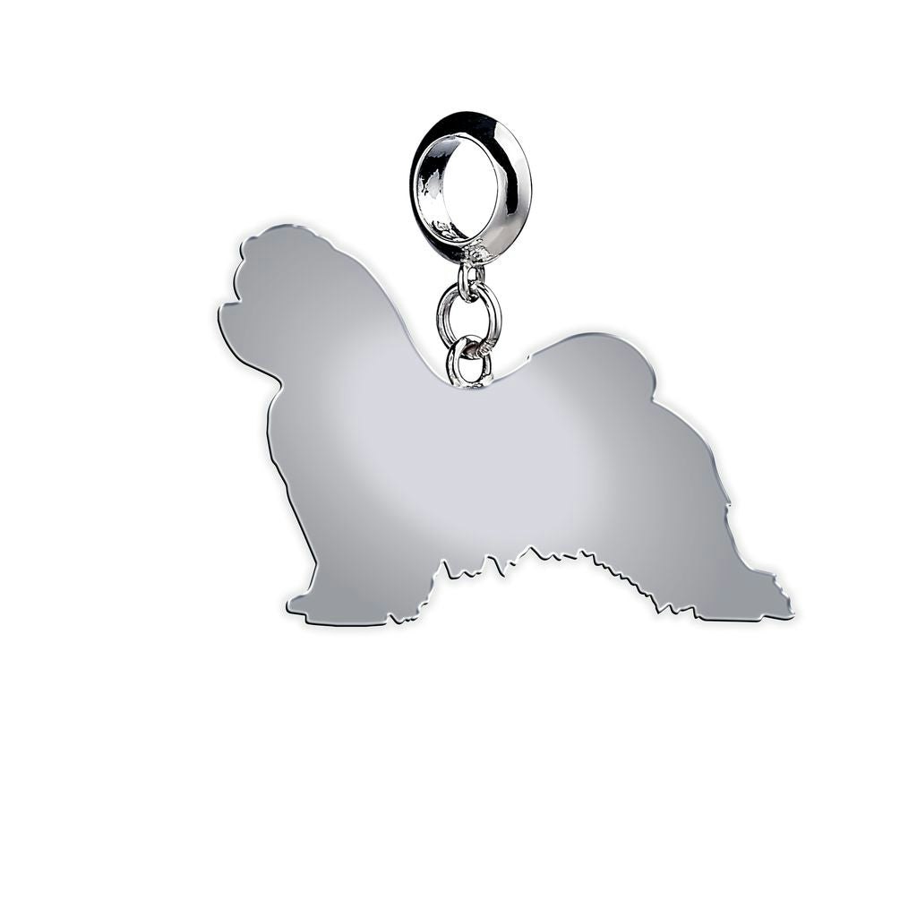 Mylee London Silver Maltese Silhouette Charm - Slider Charm - Yes