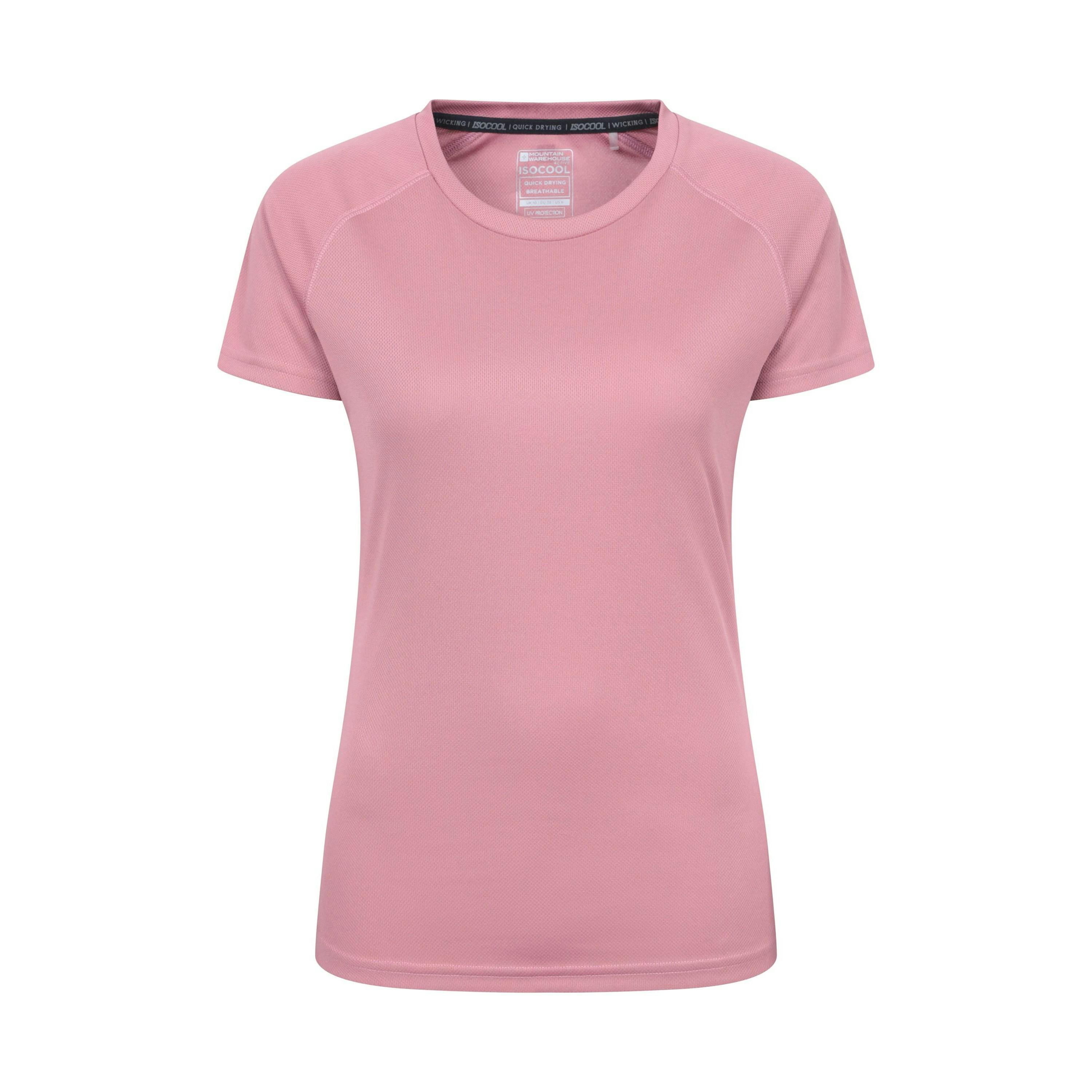 Mountain Warehouse Women's Pink Endurance T-Shirt - Pale - Pale - 18 Uk - 100% Polyester