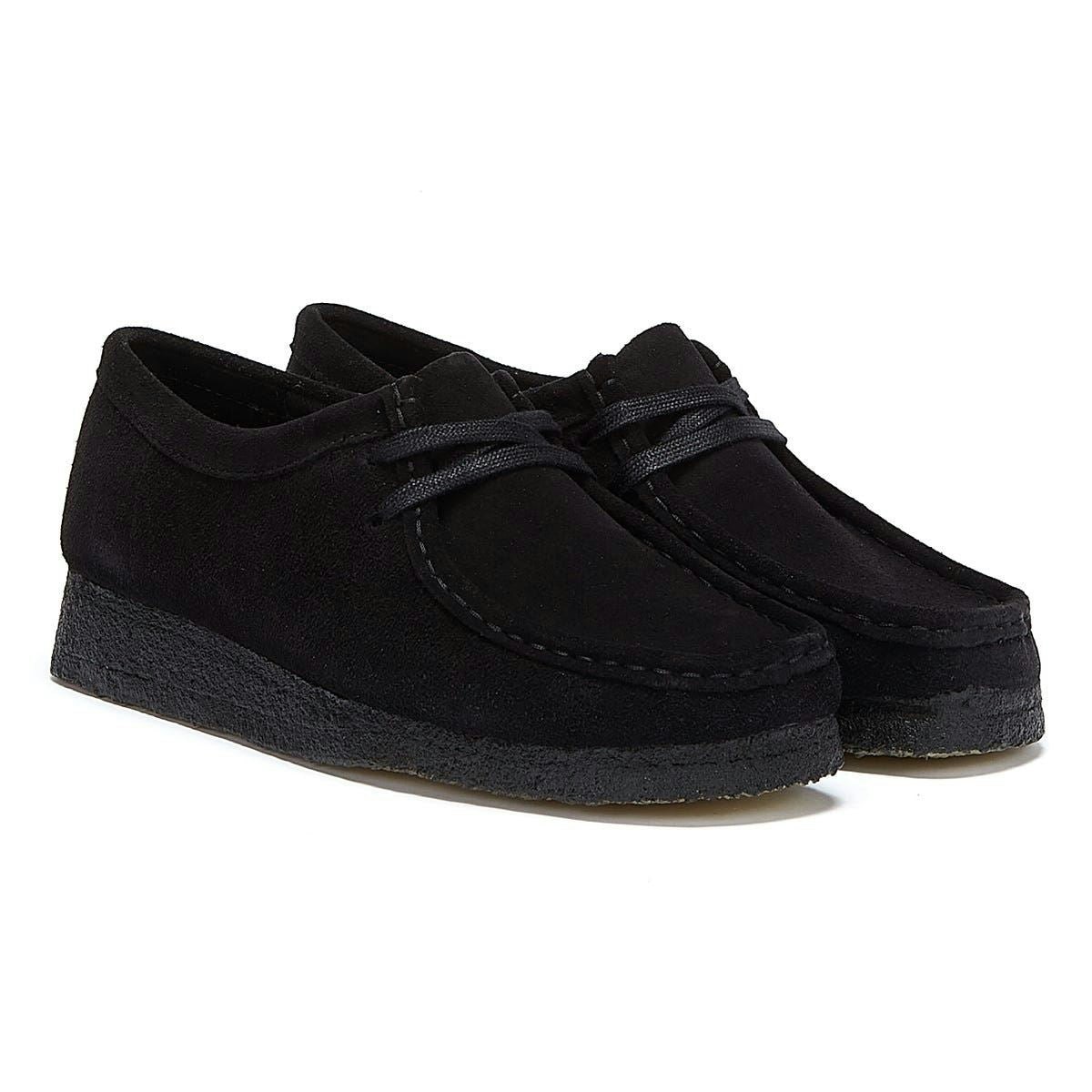 Clarks Women's Black Originals Wallabee Suede Shoes - Uk 4 / Eu 37 / Us 6.5