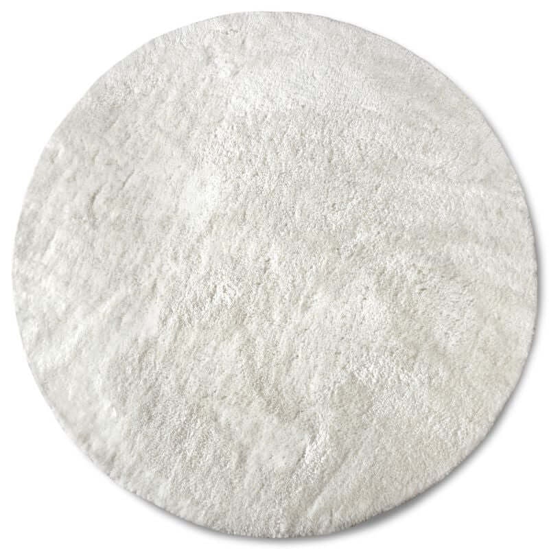 Hanse Home White Myk Olaf High Pile Rug Plain Design - Ø 160 Cm