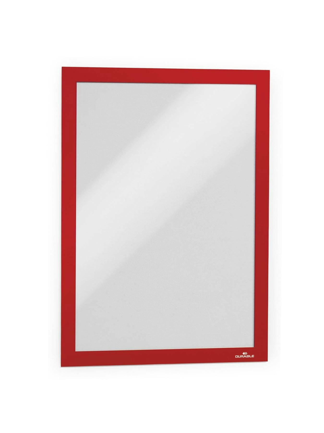 Durable Red Duraframe Self Adhesive Magnetic Signage Frame | A4