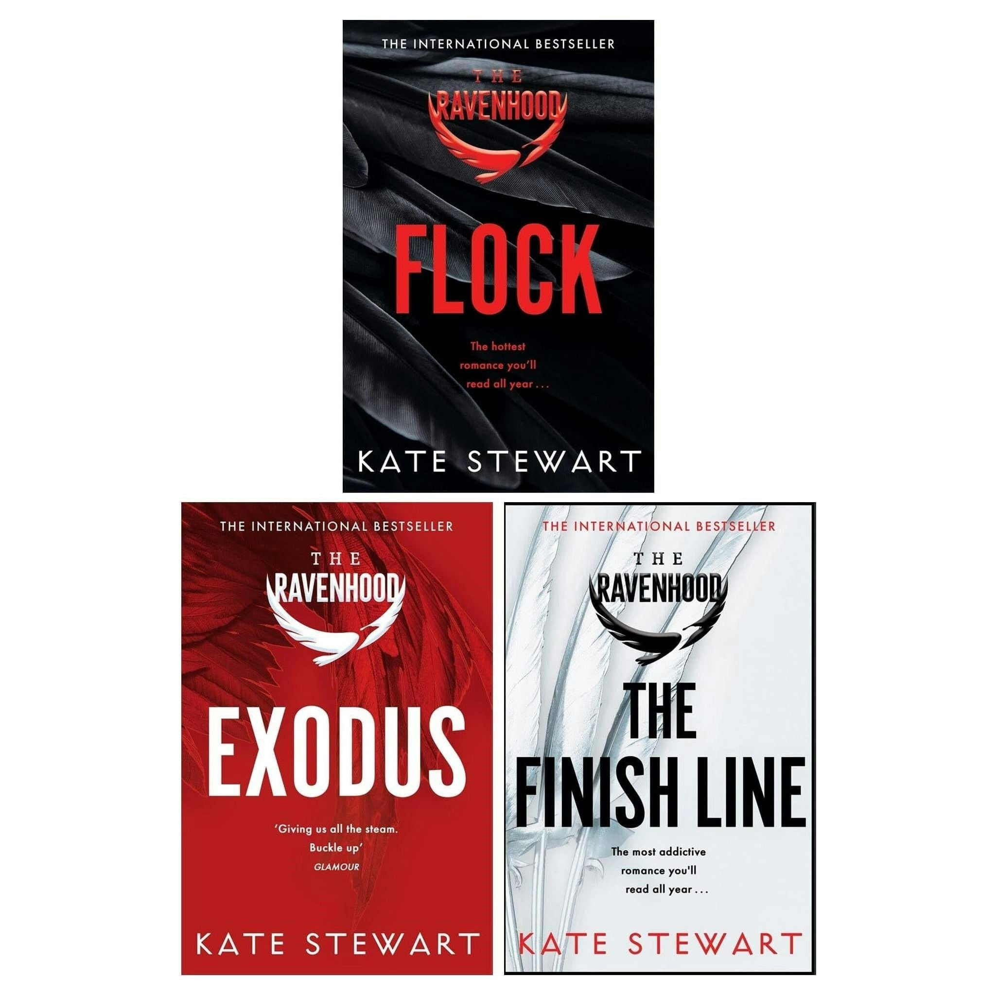 The Ravenhood Series By Kate Stewart 3 Books Set Flock, Exodus, The Finishing - Image 7