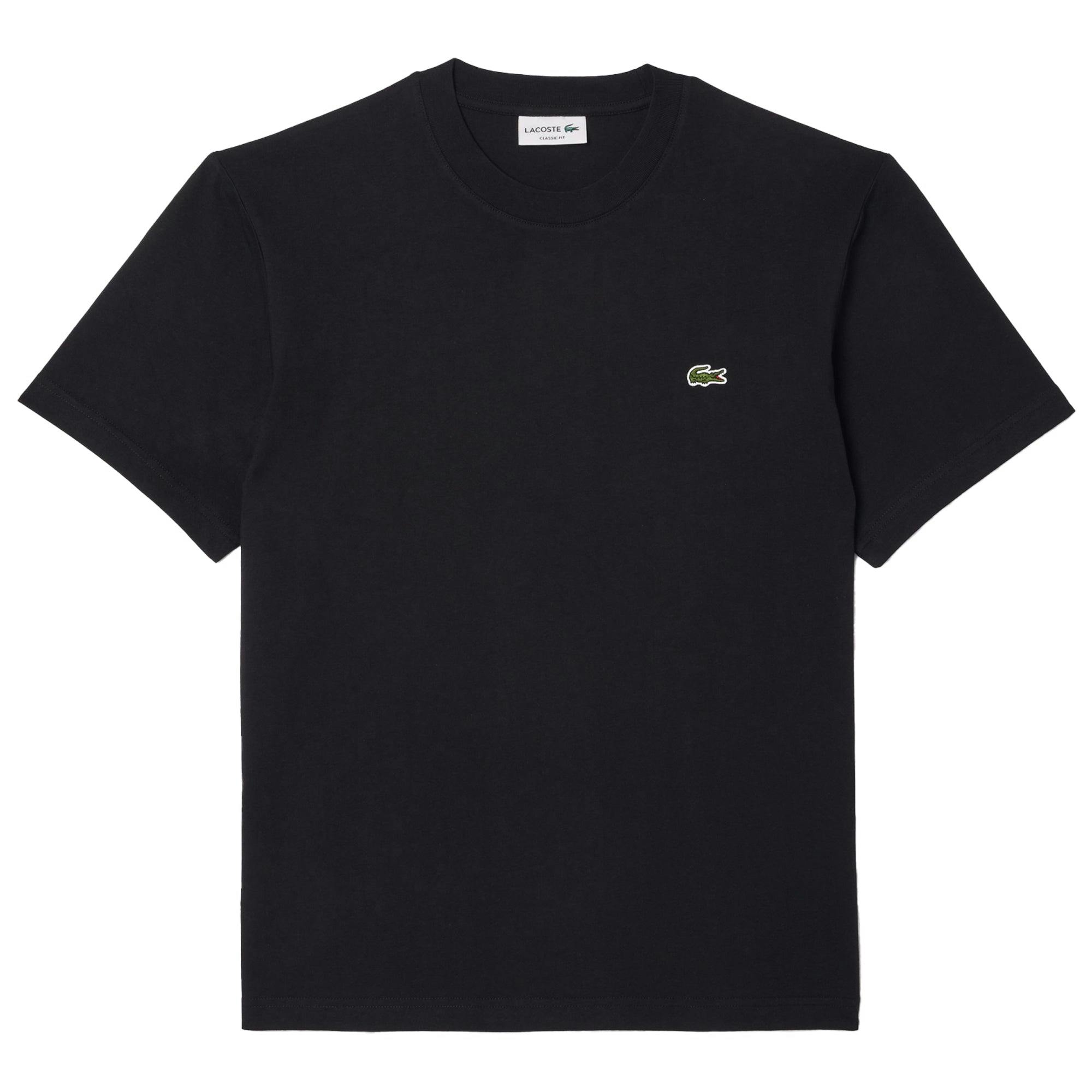 Lacoste Black Th7318 Classic Fit Cotton T-Shirt - Medium