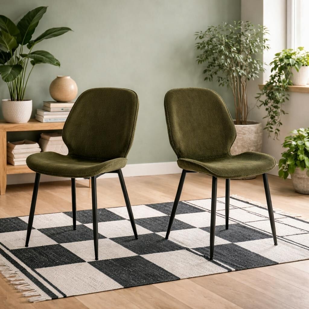 Rackhams Green Set Of 4 Larkwood Olive Dining Chairs