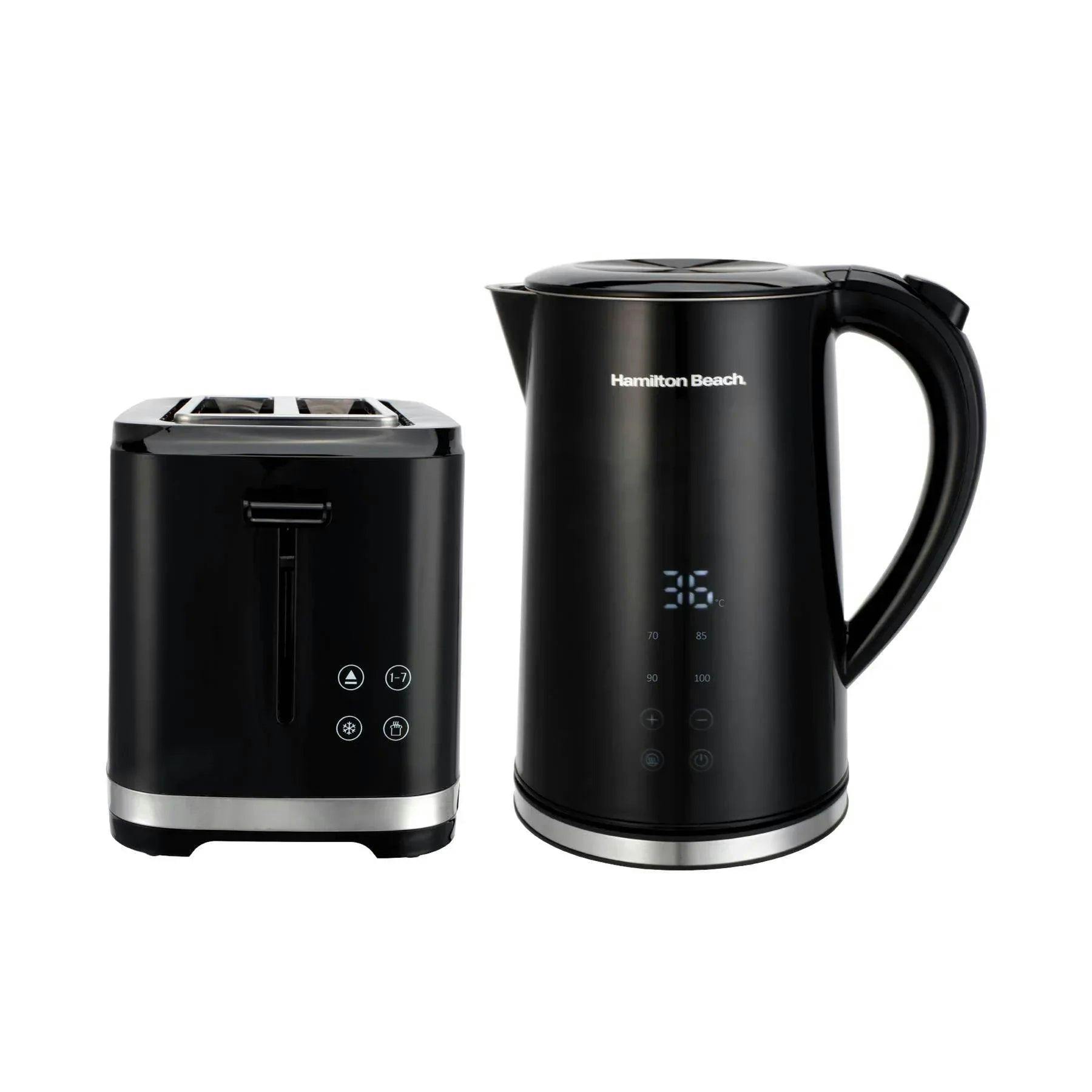 Hamilton Beach Black/Green Flexicontrol Digital Kettle & Toaster Set