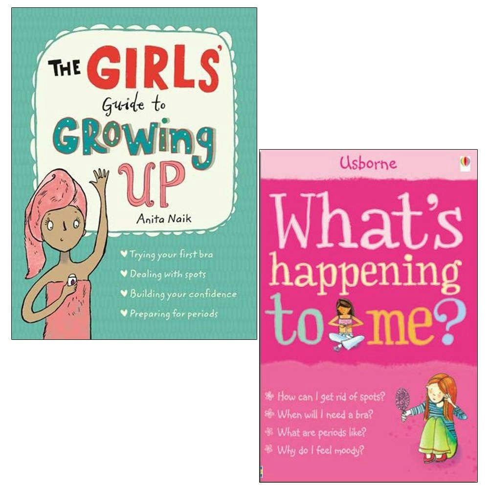Wren & Rook/Usborne Publishing Girls The Guide To Growing Up, What's Happening To Me 2 Book Set