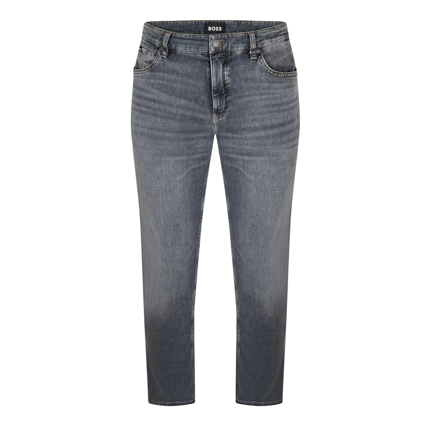 Boss Men's Dark/Grey Maine Denim Mid Rise Slim Jeans - 30R - 98% Cotton/2% Elastane