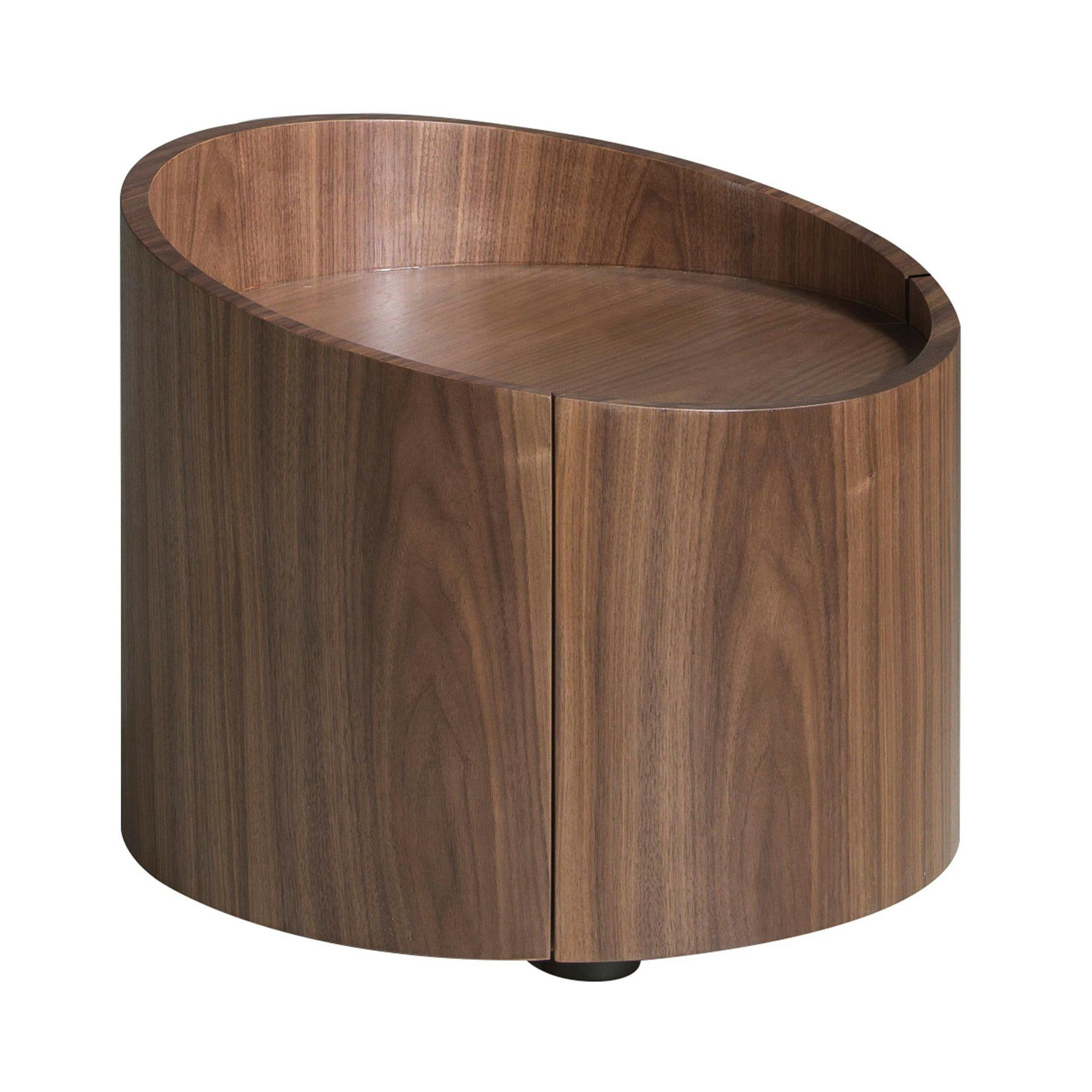 Angel Cerdá Black Walnut And Steel Bedside Table 7130
