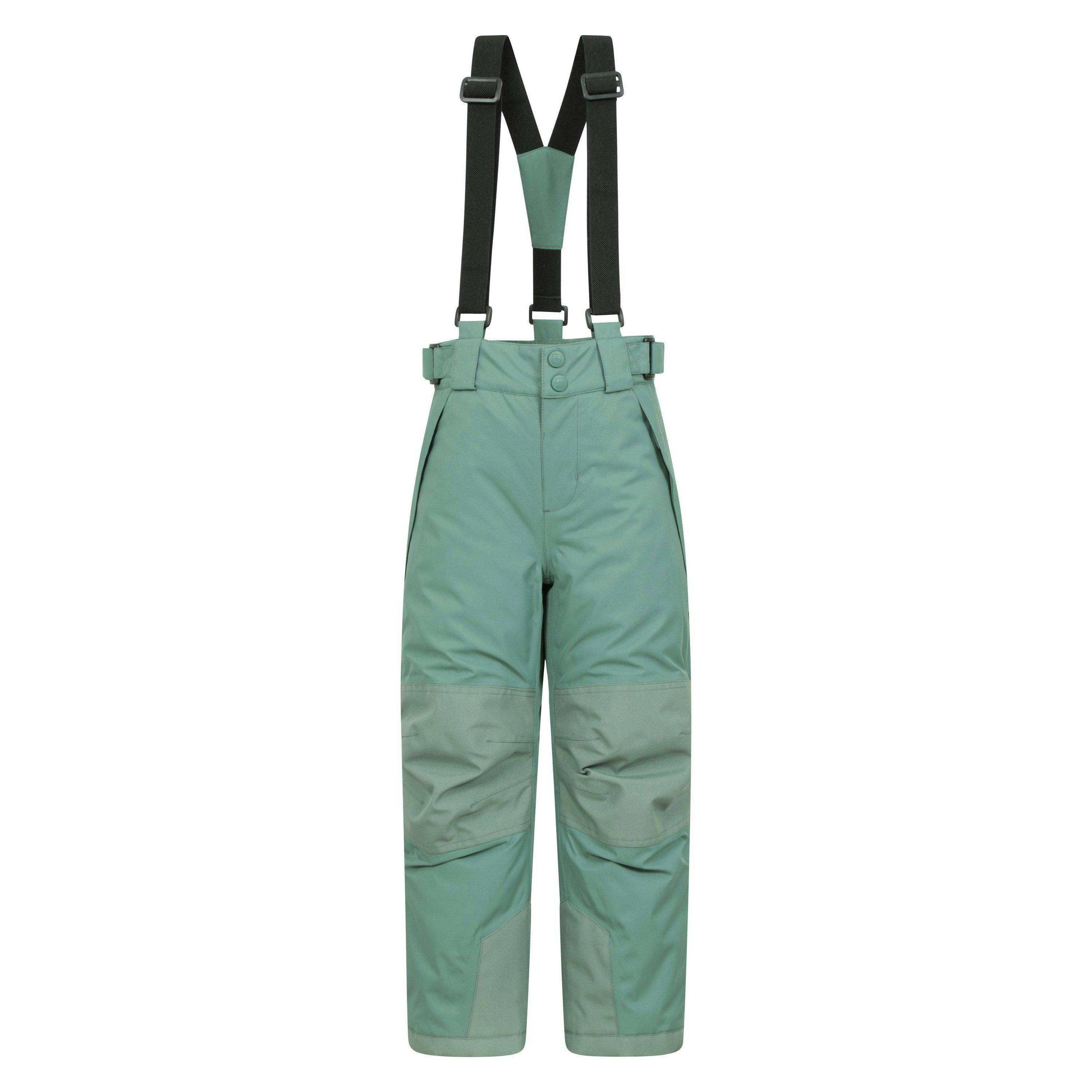 Mountain Warehouse Light Kids Falcon Extreme Ski Trousers - Khaki - 5-6 Years - Khaki - 94% Polyester/6% Elastodiene