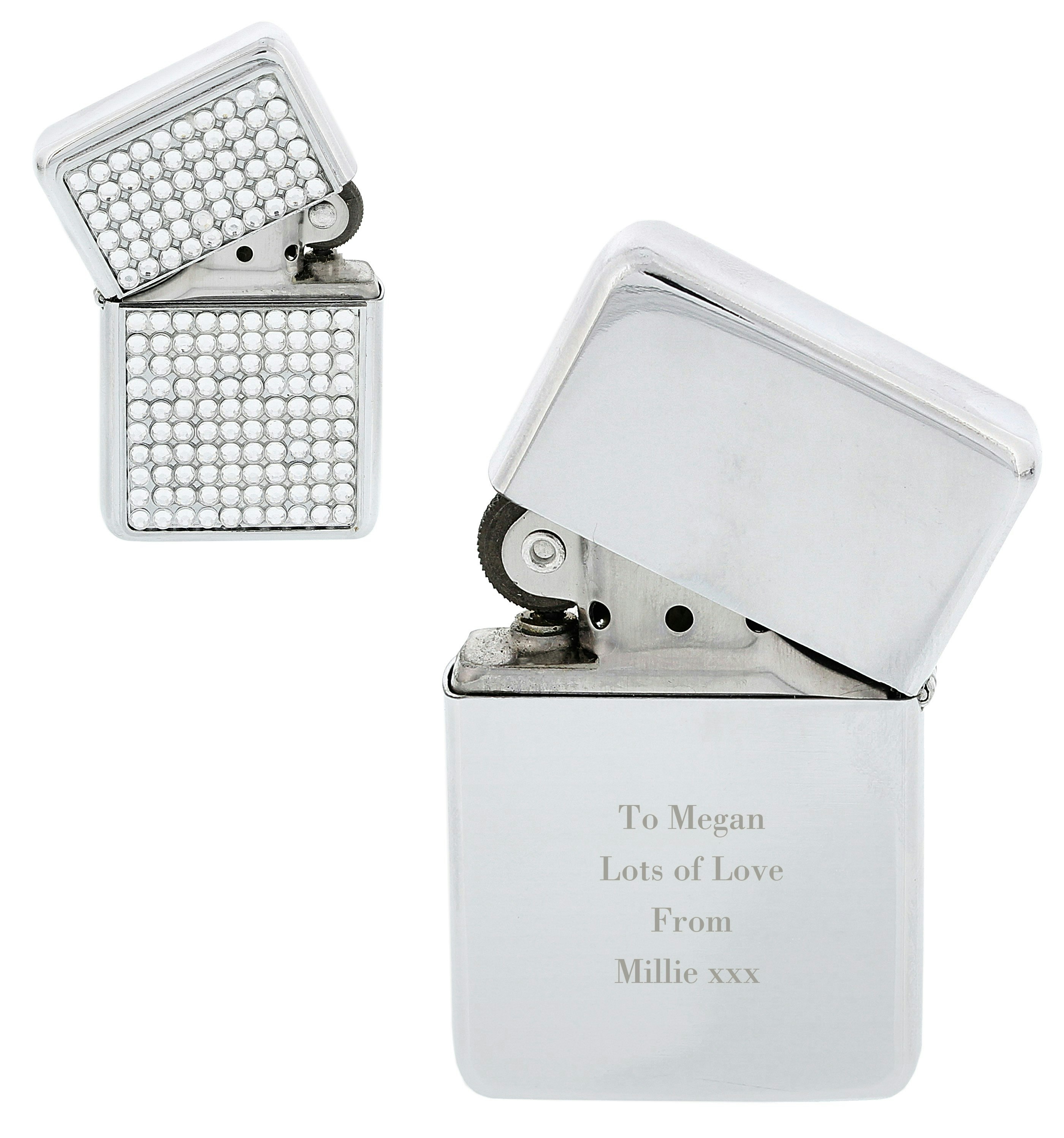 Personalised Memento Company Personalised Any Message Diamante Lighter
