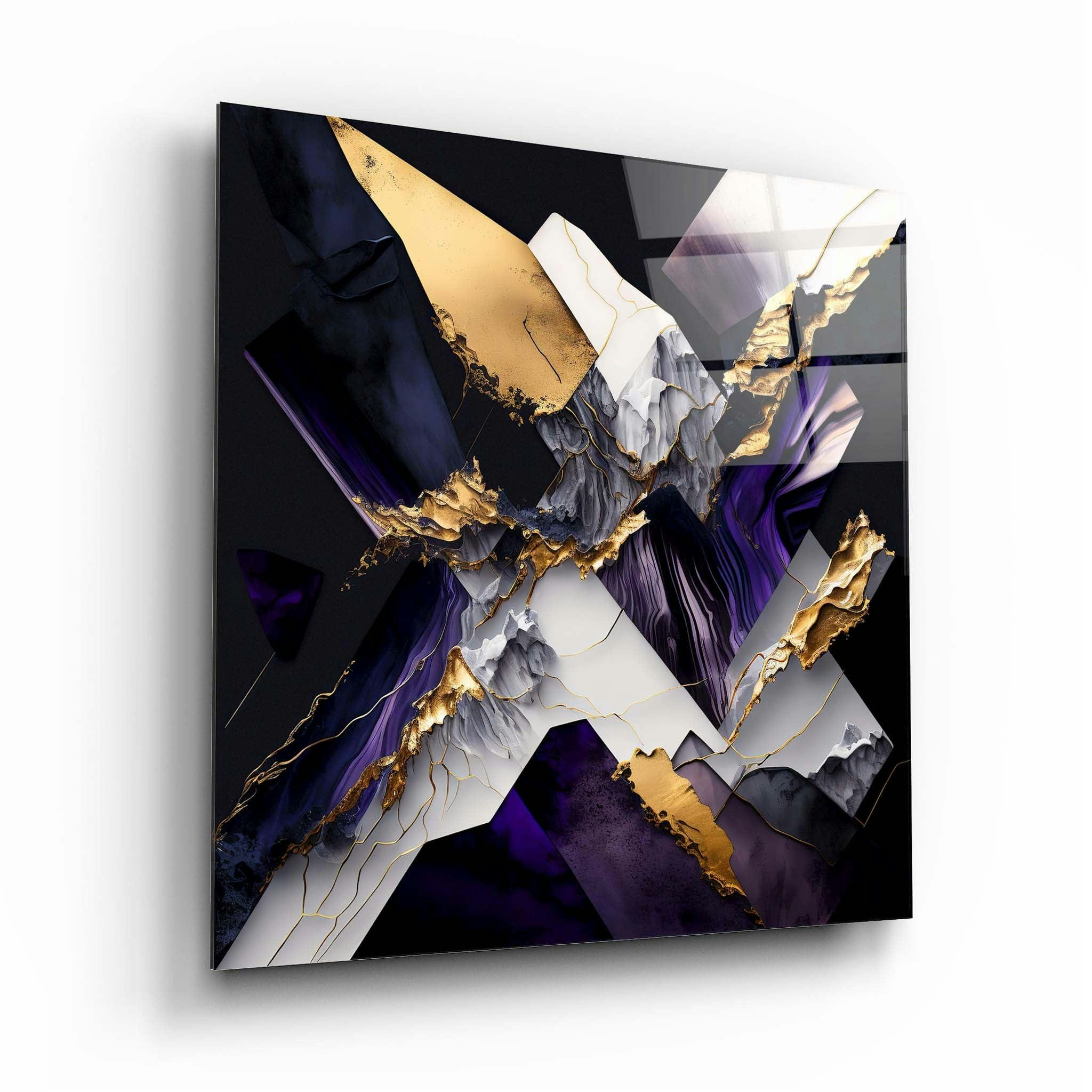 Rackhams Abstract Glass Wall Art 5 - 80X80cm - Tempered Glass (4 Mm)