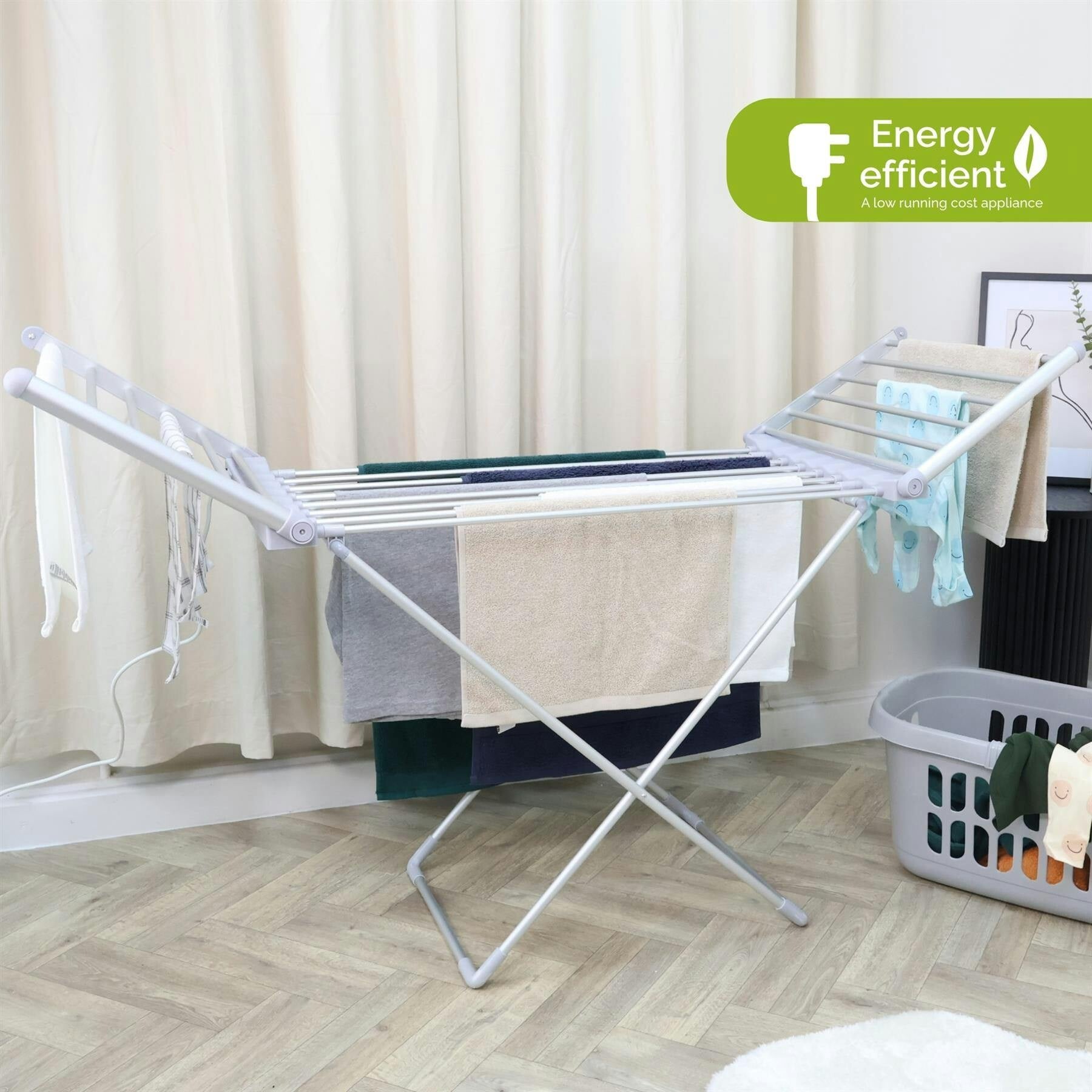 Rackhams Winged Heated Clothes Airer