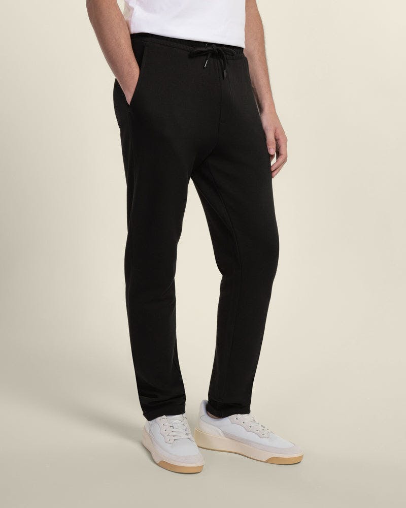 Larsson & Co Pique Interlock Turn Up Jogger - Navy - L