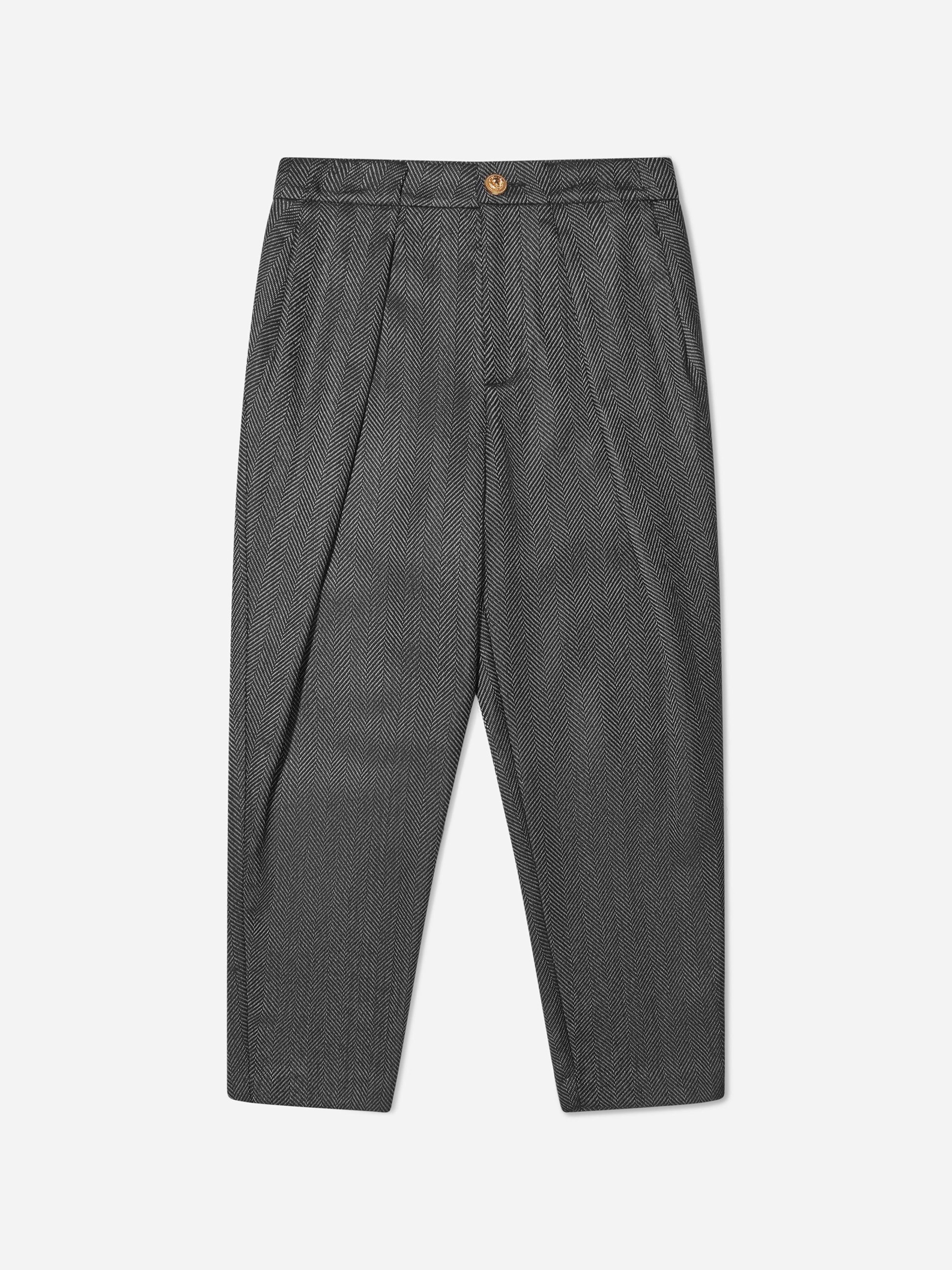 Balmain Boys Black Suit Trousers In - 12 Yrs