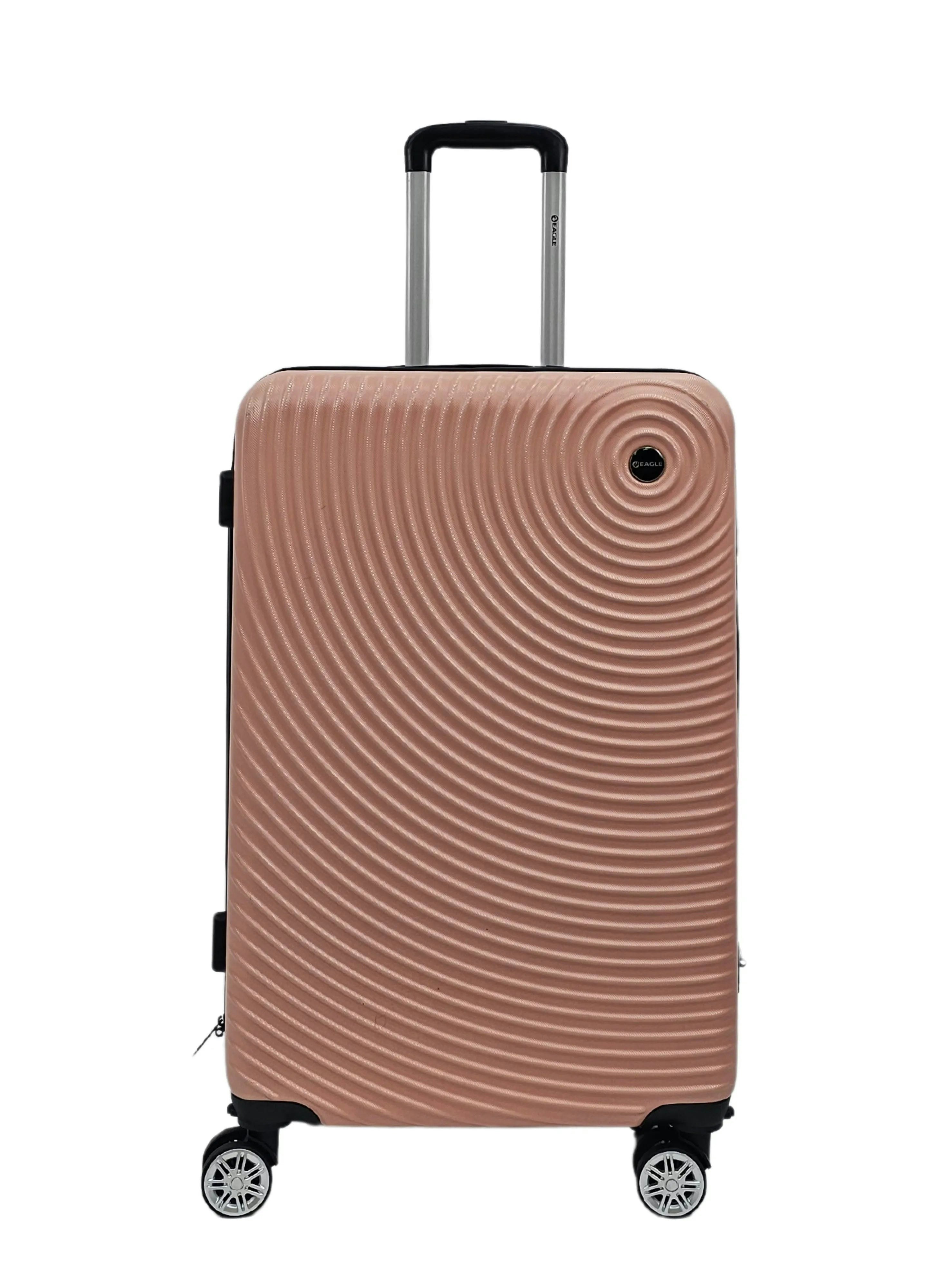 Truclothing Gold Hard Case Shell Pattern Suitcase - Rose - Medium