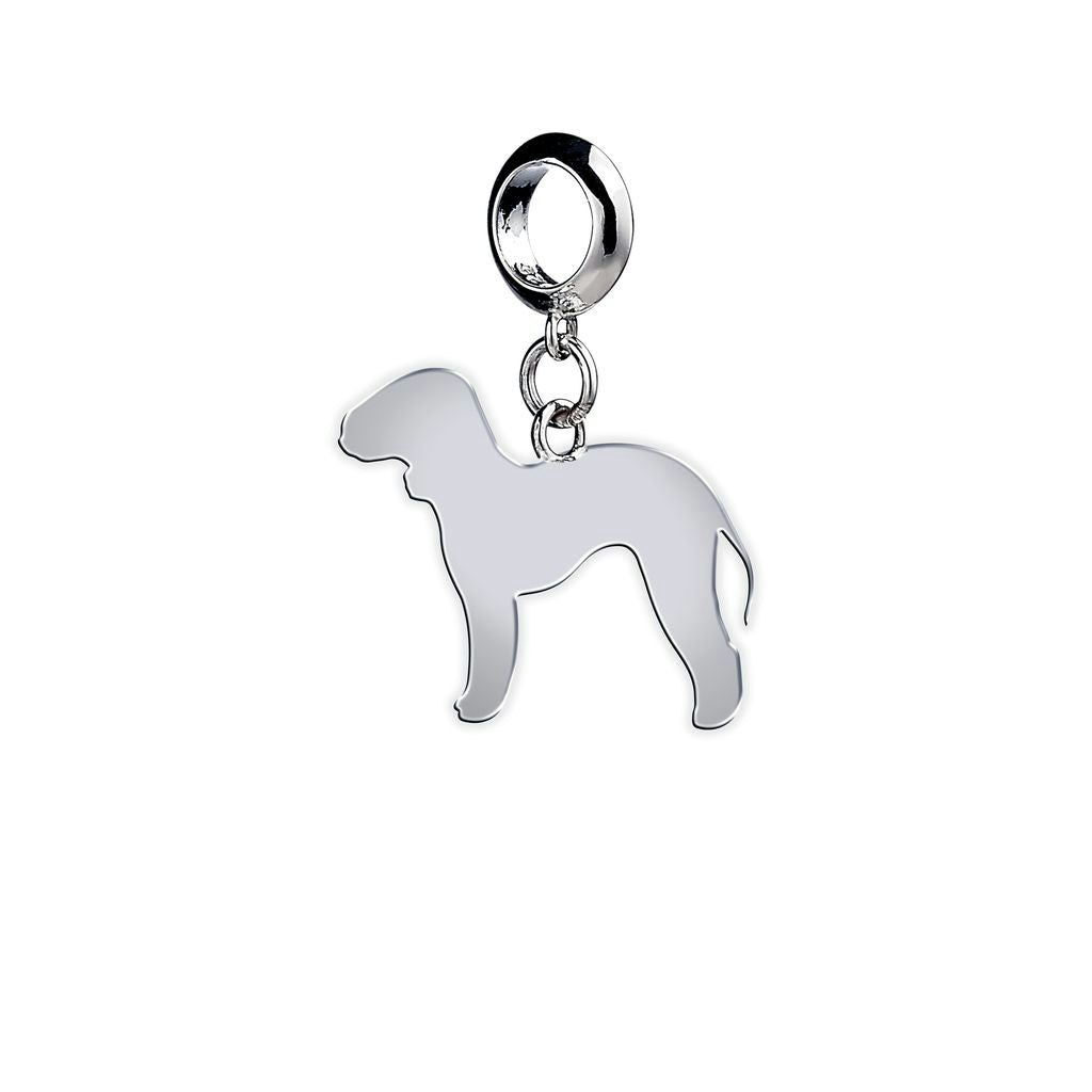 Mylee London Silver Bedlington Terrier Silhouette Charm - Clip On Charm - Yes