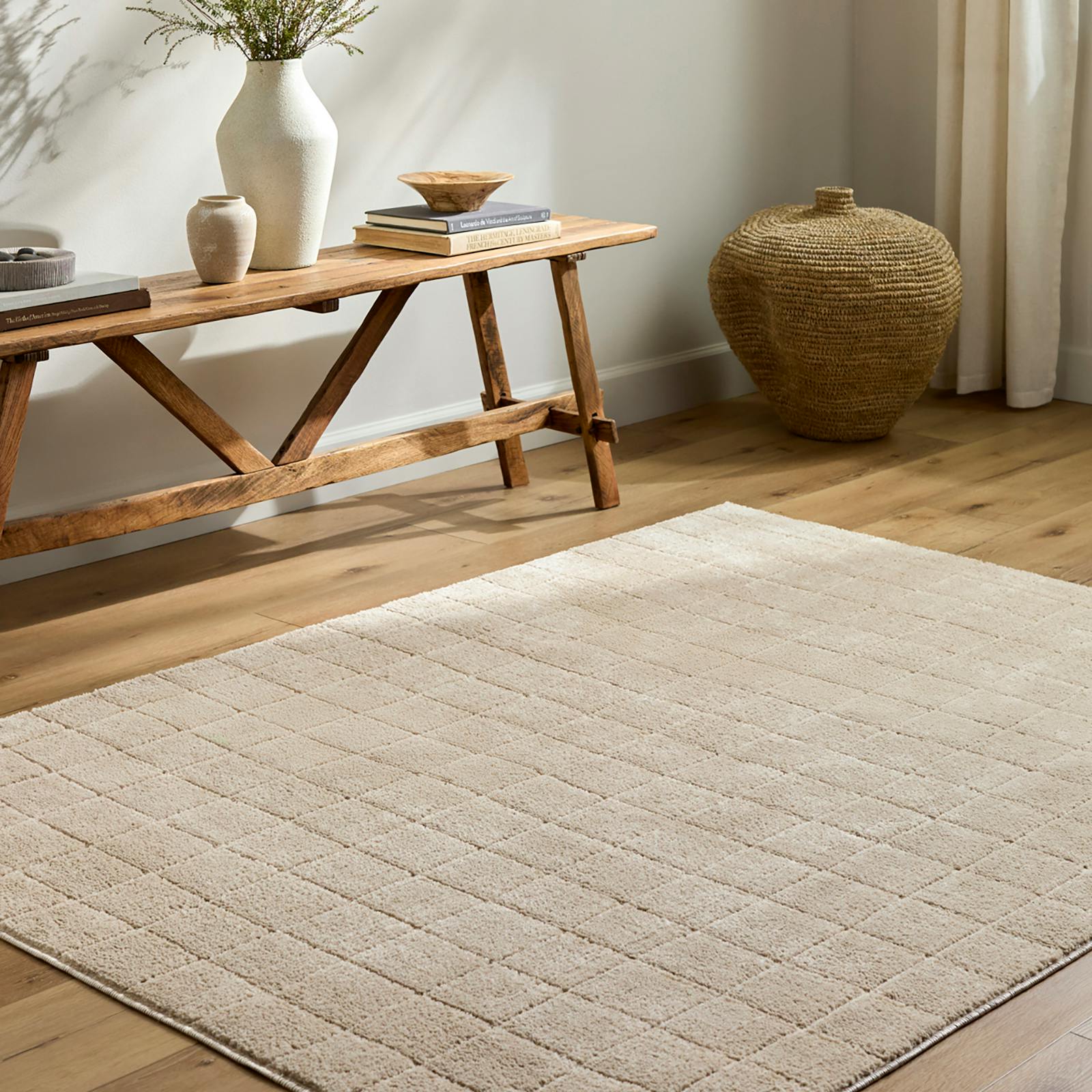 Livabliss Beige/Brown Our Pnw Home Cascade-Modern Graphic High Pile Rug - 200 X 275 Cm