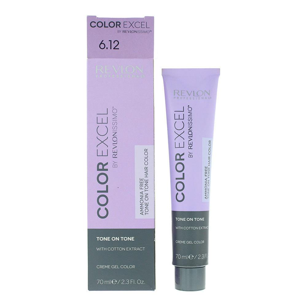 Color Excel Dark Revlon 6.12 Ash Iridescent Blonde Creme Gel Hair Colour 70Ml