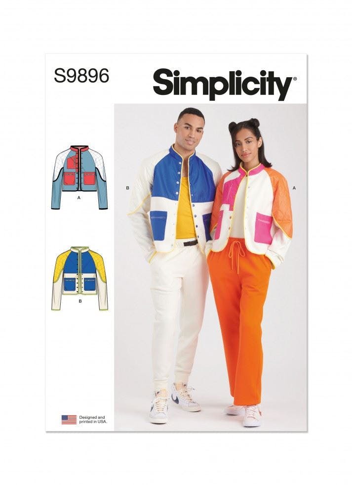 Simplicity Men's Sewing Pattern 9896, Jackets For Wo, A (Xs-S-M-L-Xl-Xxl) - Intermediate - A (Xs-S-M-L-Xl-Xxl)