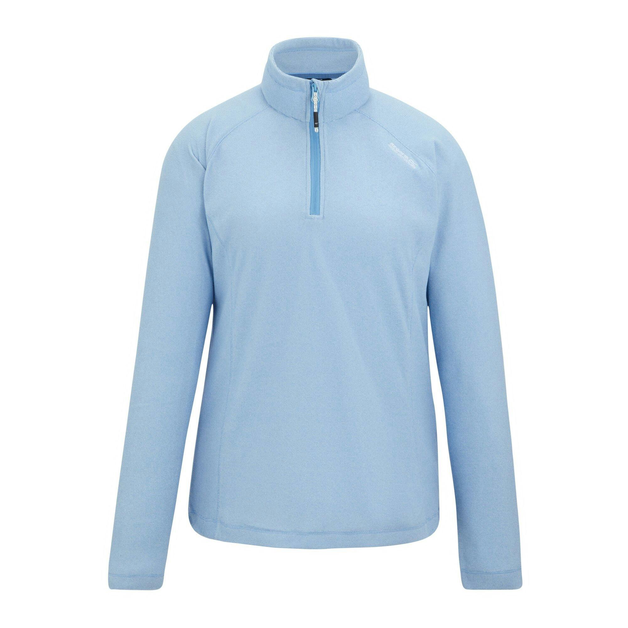 Regatta Women's Montes Half Zip Fleece Top - Washed Denim - 14 Uk - Washed Denim - 100% Polyester