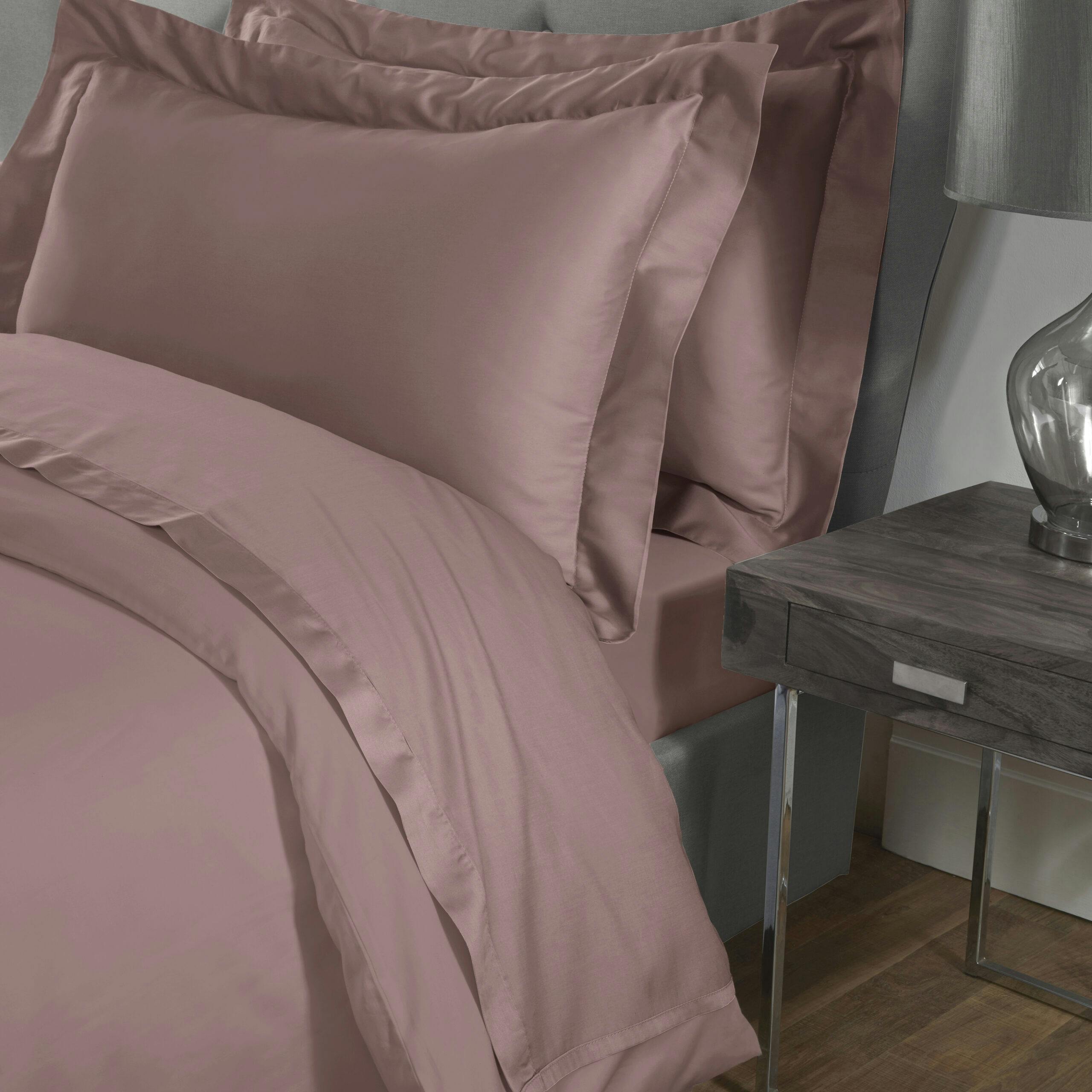 Smart Living Pink Luxurious 100% Cotton Sateen Extra Deep & Soft Fitted Sheet - Blush - Super King (182Cm X 200Cm) + 40Cm Deep