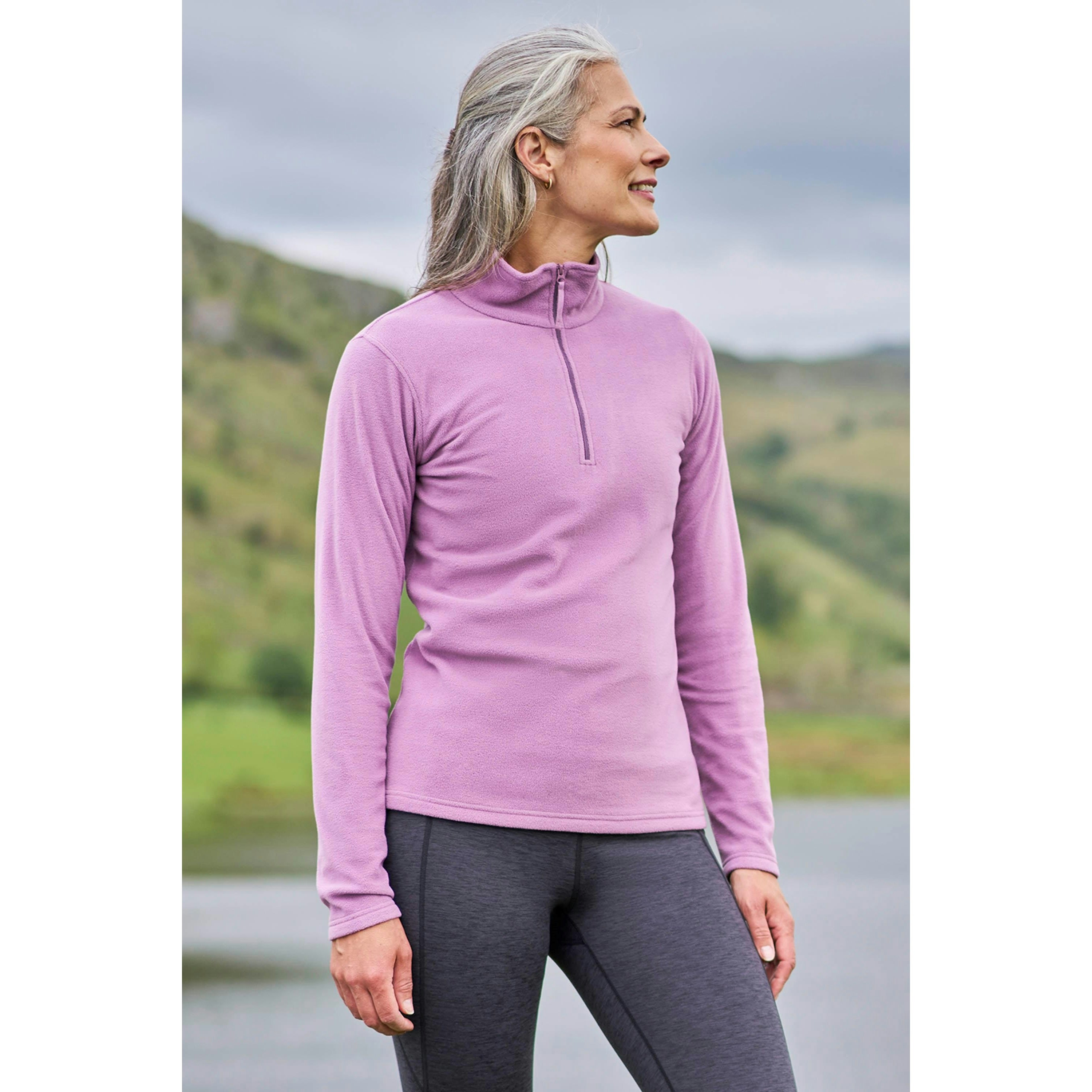 Mountain Warehouse Women's Purple Camber Ii Fleece Top - Dusky - Dusky - Extra Small