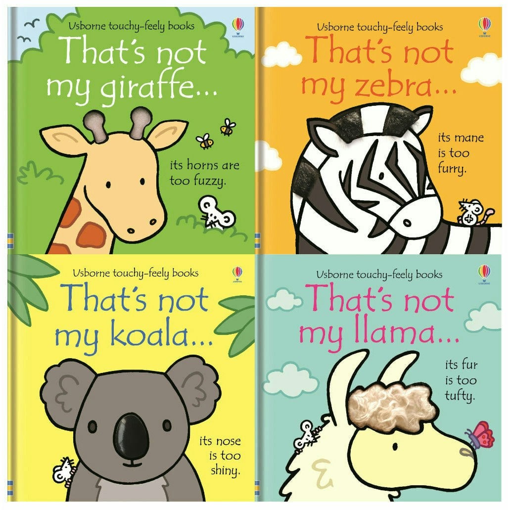 Usborne Publishing Ltd Touchy-Feely Books That's Not My Zoo Collection 4 Books Set Llama Zebra Koala Giraffe