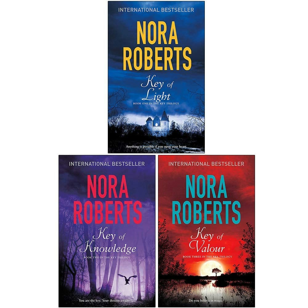 Piatkus Light Key Trilogy Series 3 Book Set By Nora Roberts (Key Of Key Of Knowledge, Key Of Valour)