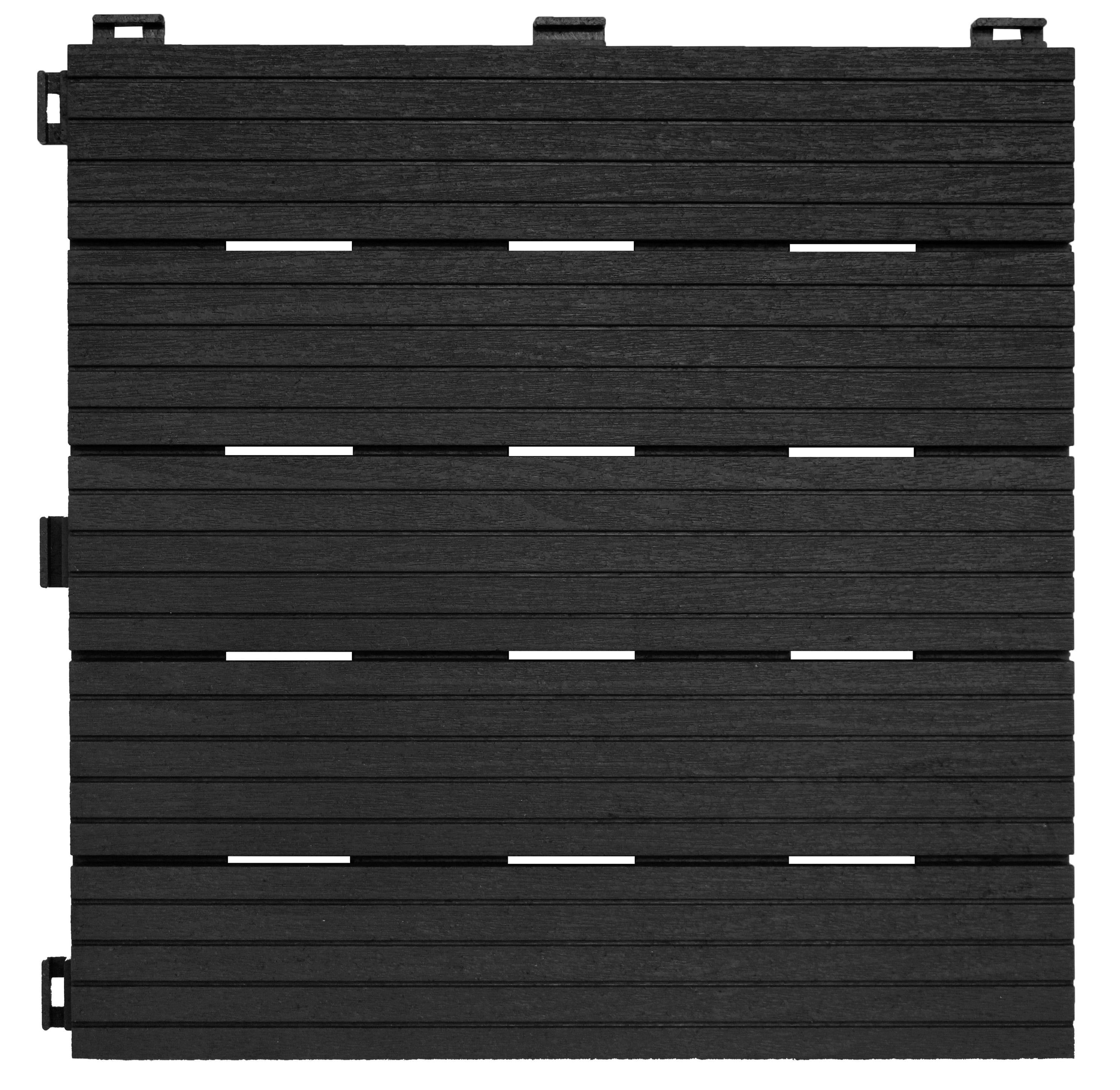 Rackhams Dark/Grey Cosmo Garden Patio Cosmopolitan Decking Tiles - Pack Of 10 - Image 4