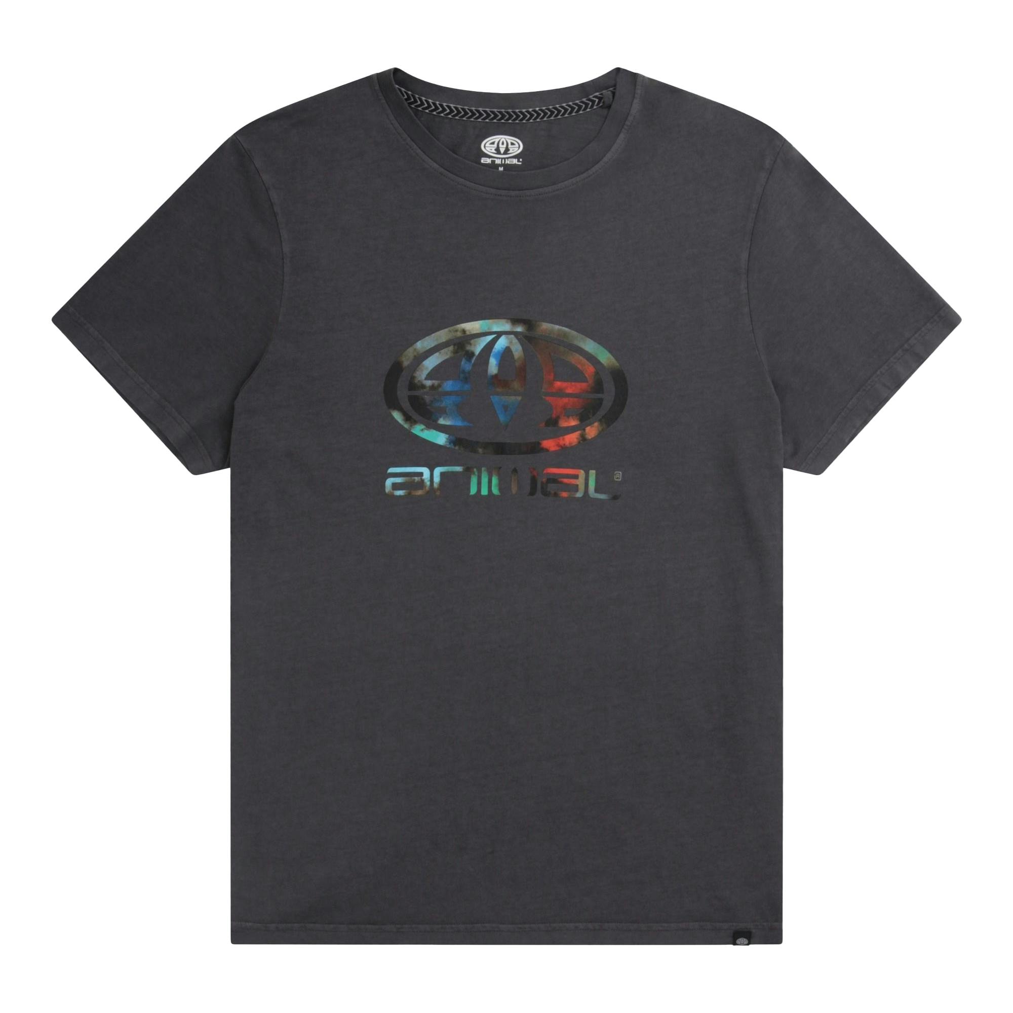 Animal Men's Dark/Grey Jacob Organic T-Shirt - S - 100% Organic Cotton