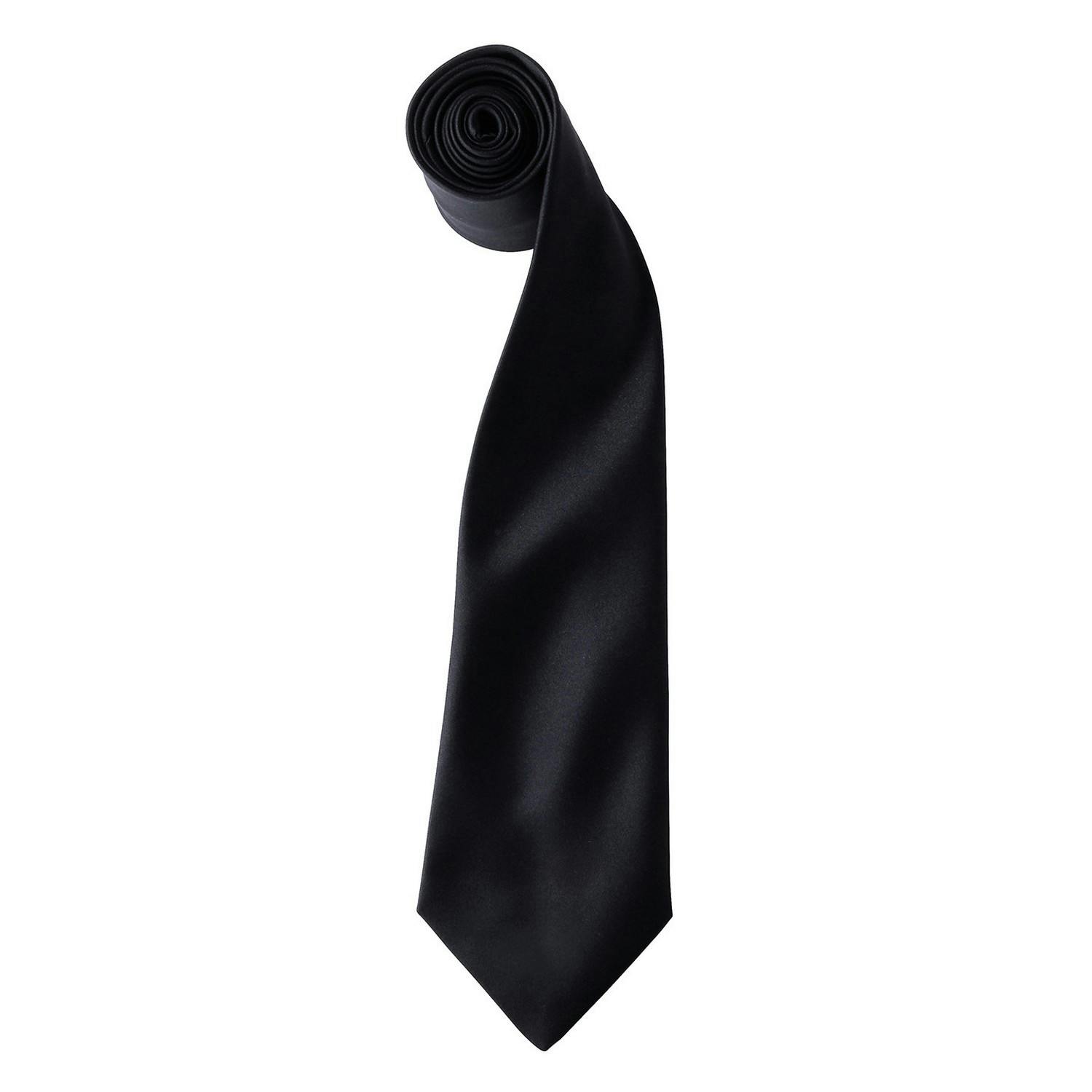 Premier (One Size, Black) Unisex Adult Colours Satin Tie - Image 3