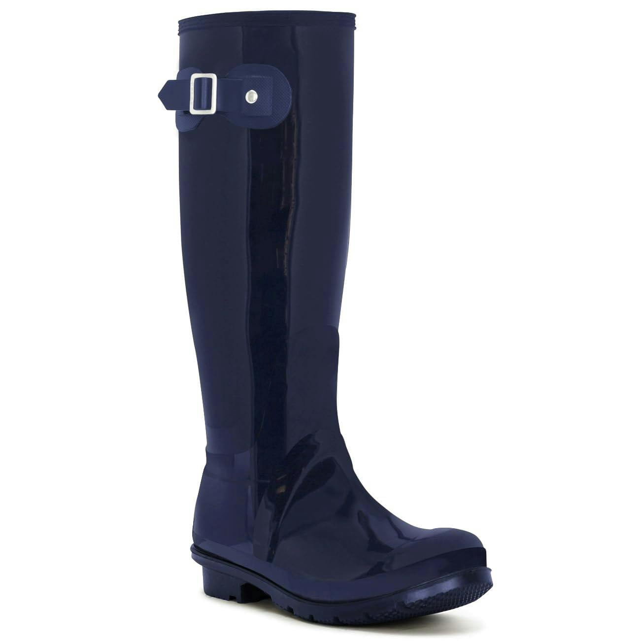 Viva Women's Hunter: Muck Buckle Snow Rain Waterproof Wellington Boot - 3 - Navy Gloss