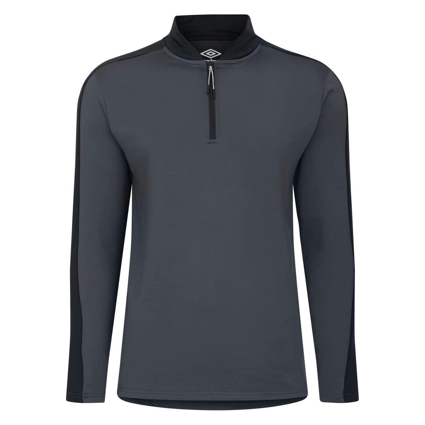 Umbro Men's Black Colour Block Ribbed Regular Sweatshirt - Xxl - 100% Mixed