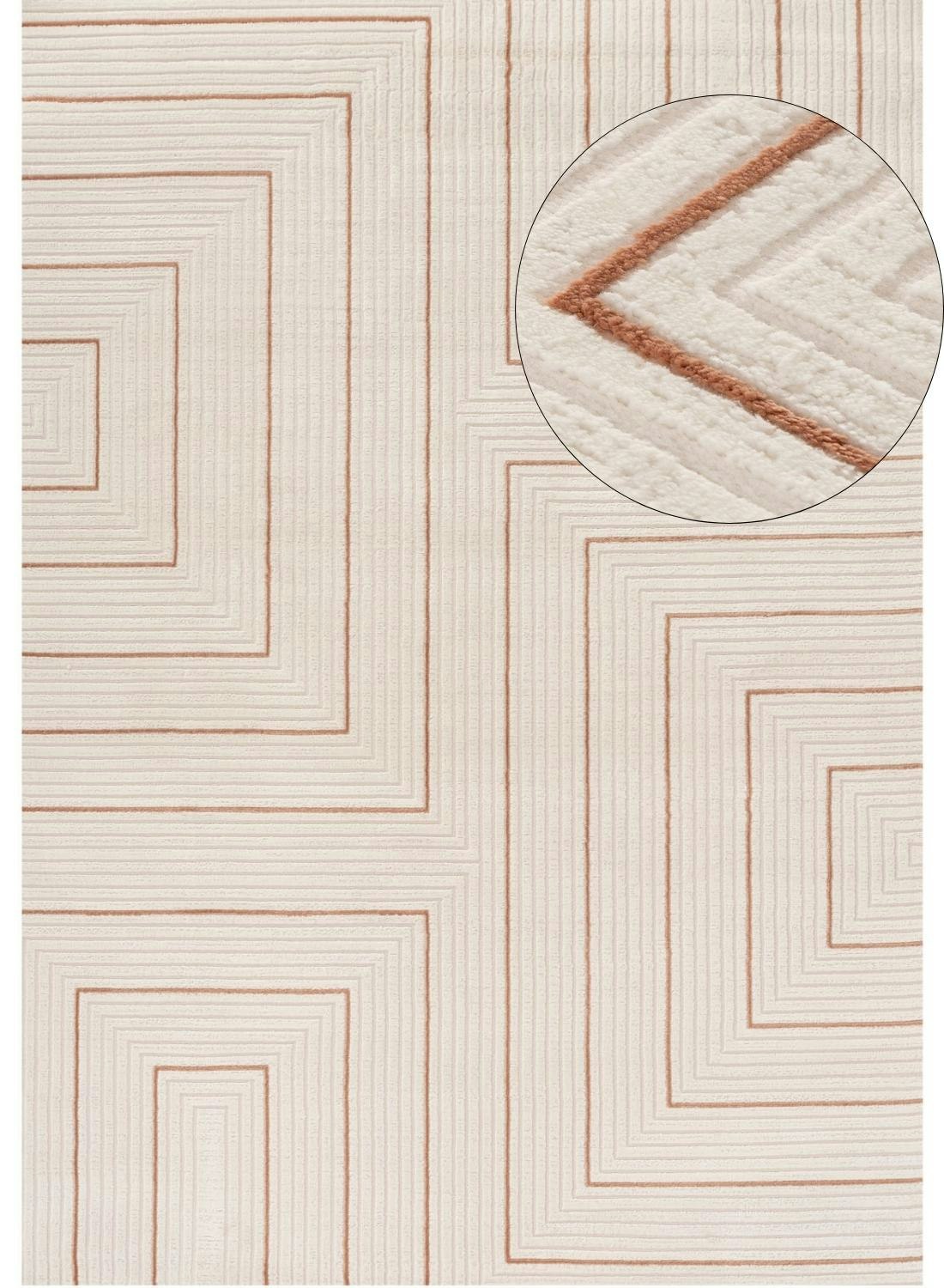 The Rugs Cream Carmel -Terra Geometric Rug | 6040 - 120X170 Cm