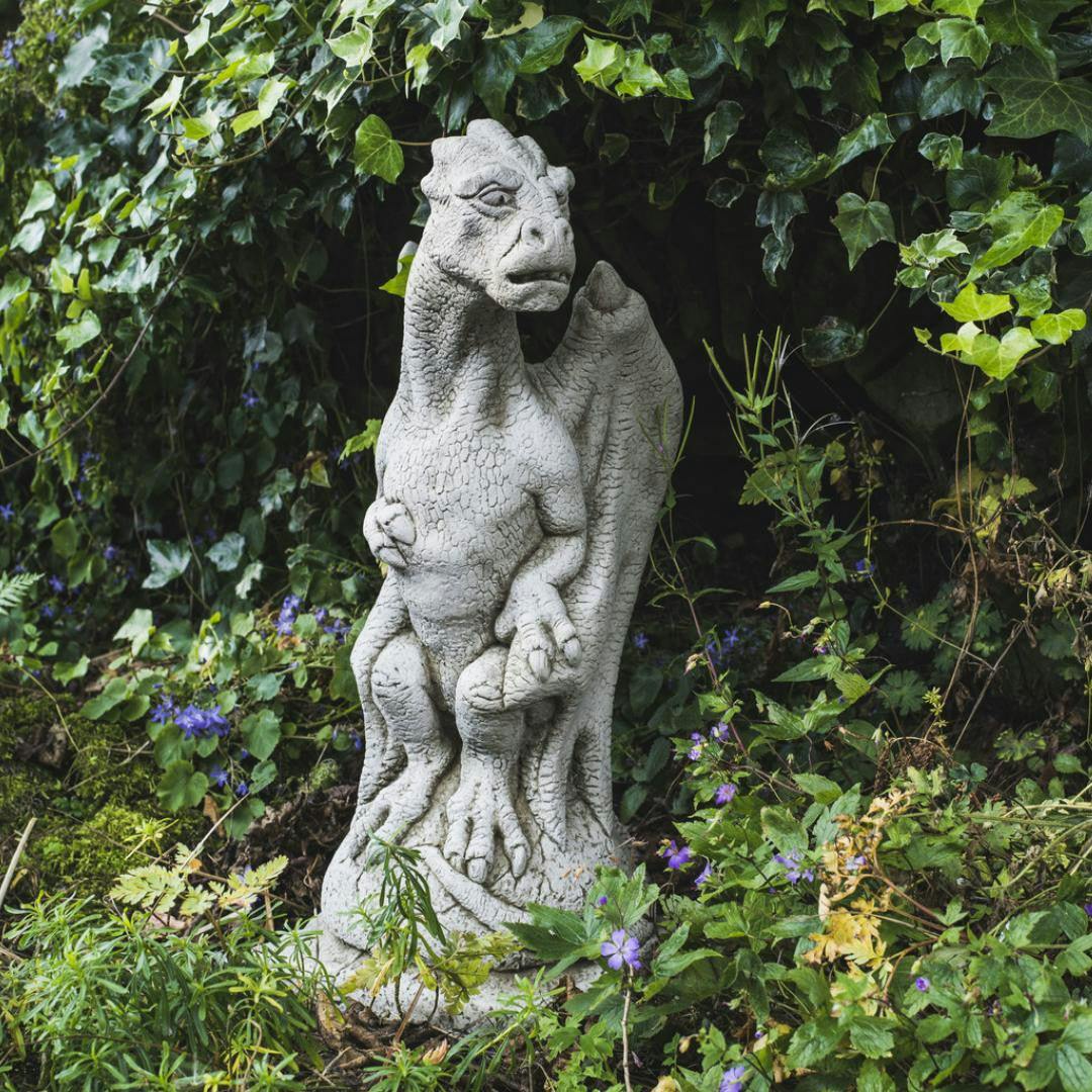 Rackhams Stone Cast Gatekeeper Dragon Gargoyle Statue
