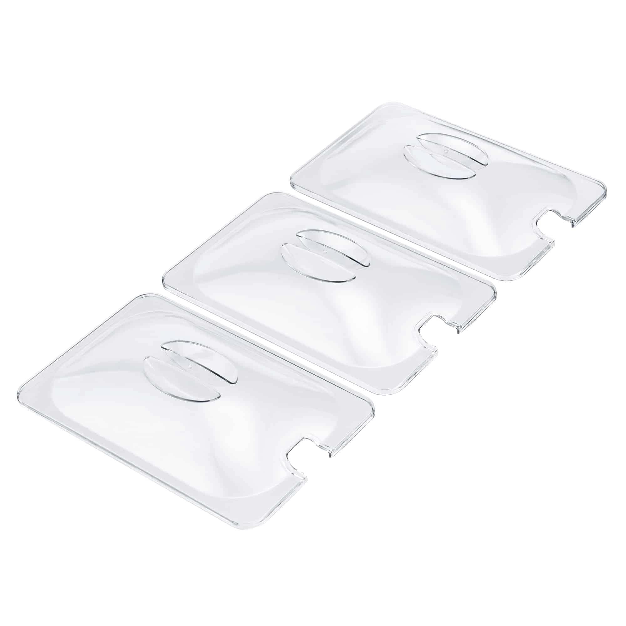 Cooks Professional Set Of 3 Clear Lids For 3 Section Buffet Warmer | 21.7Cm X 14.1Cm - Image 4