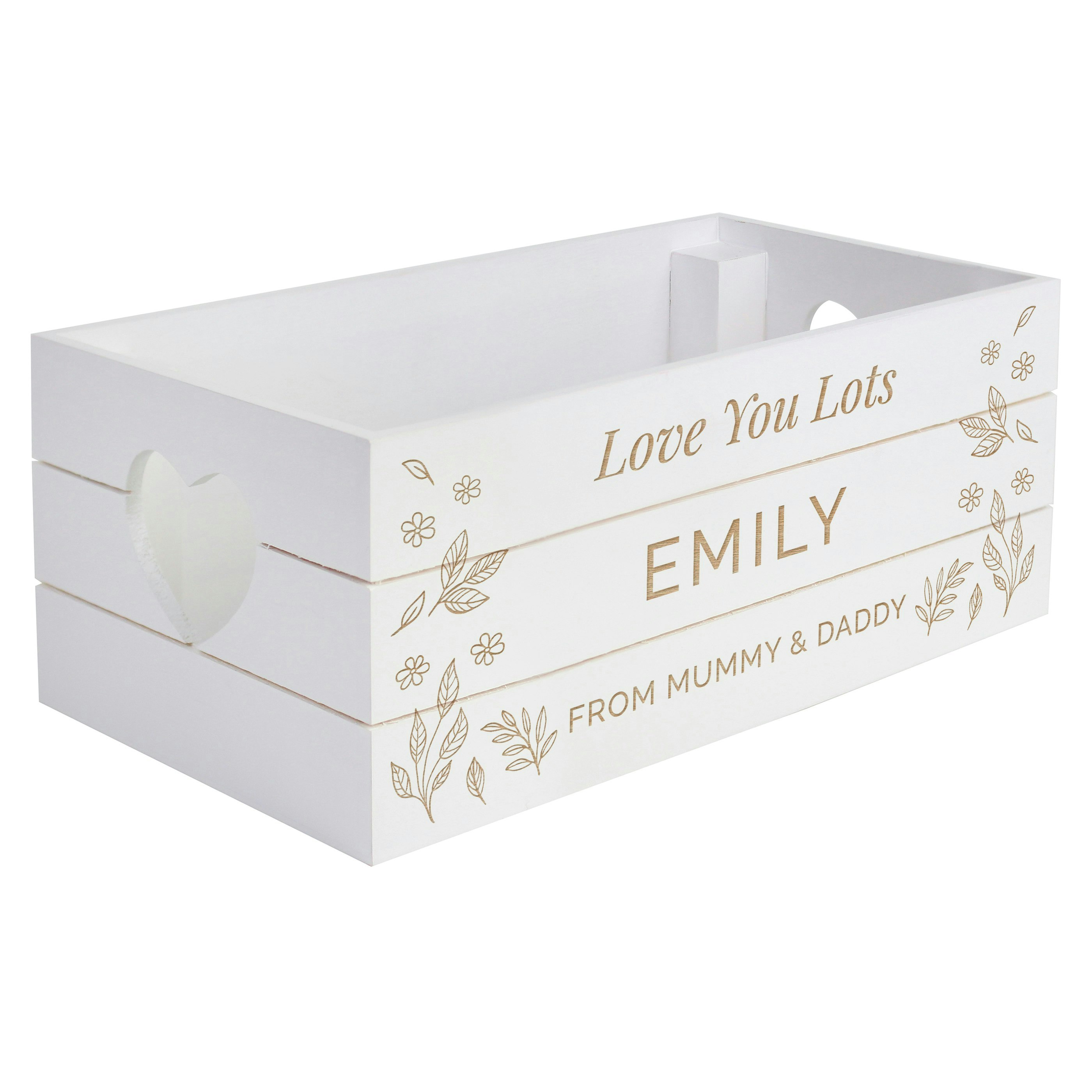 Personalised Memento Company White Personalised Wooden Crate