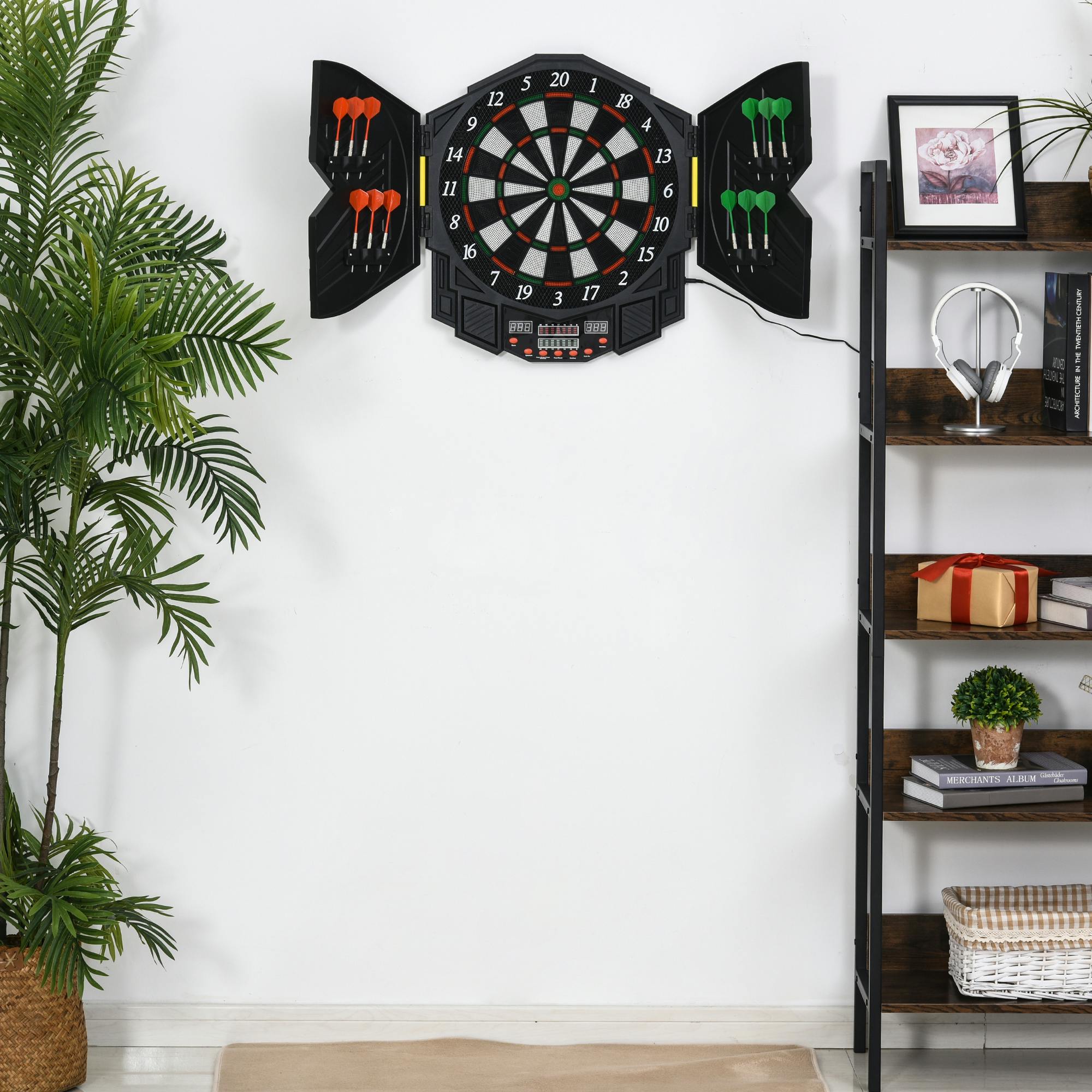 Homcom 27 Games Dart Board Dartboard Set Electronic Led Darts Game Display Party
