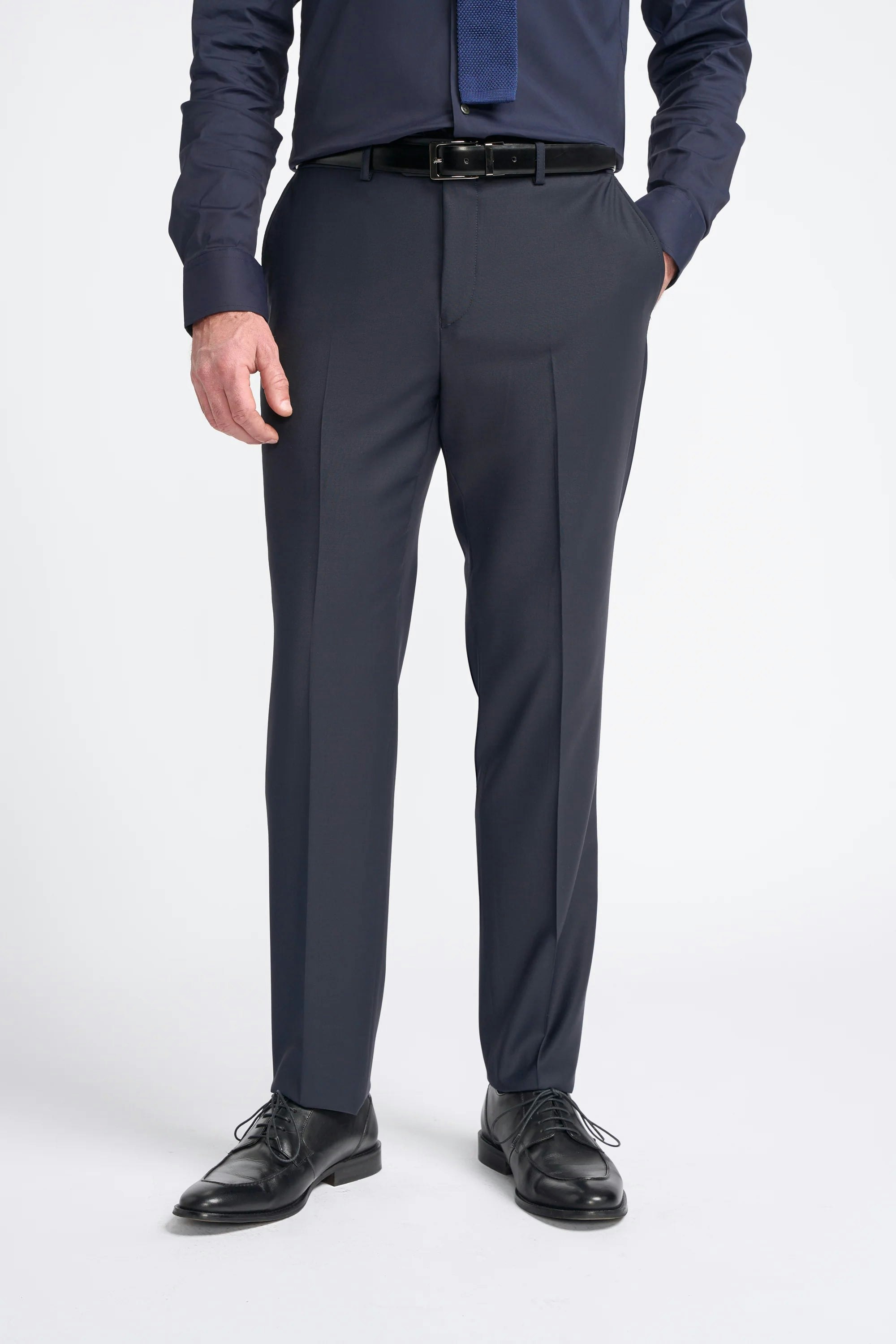 House Of Cavani Men's Dark Bond - Navy Trousers - 46W 32L